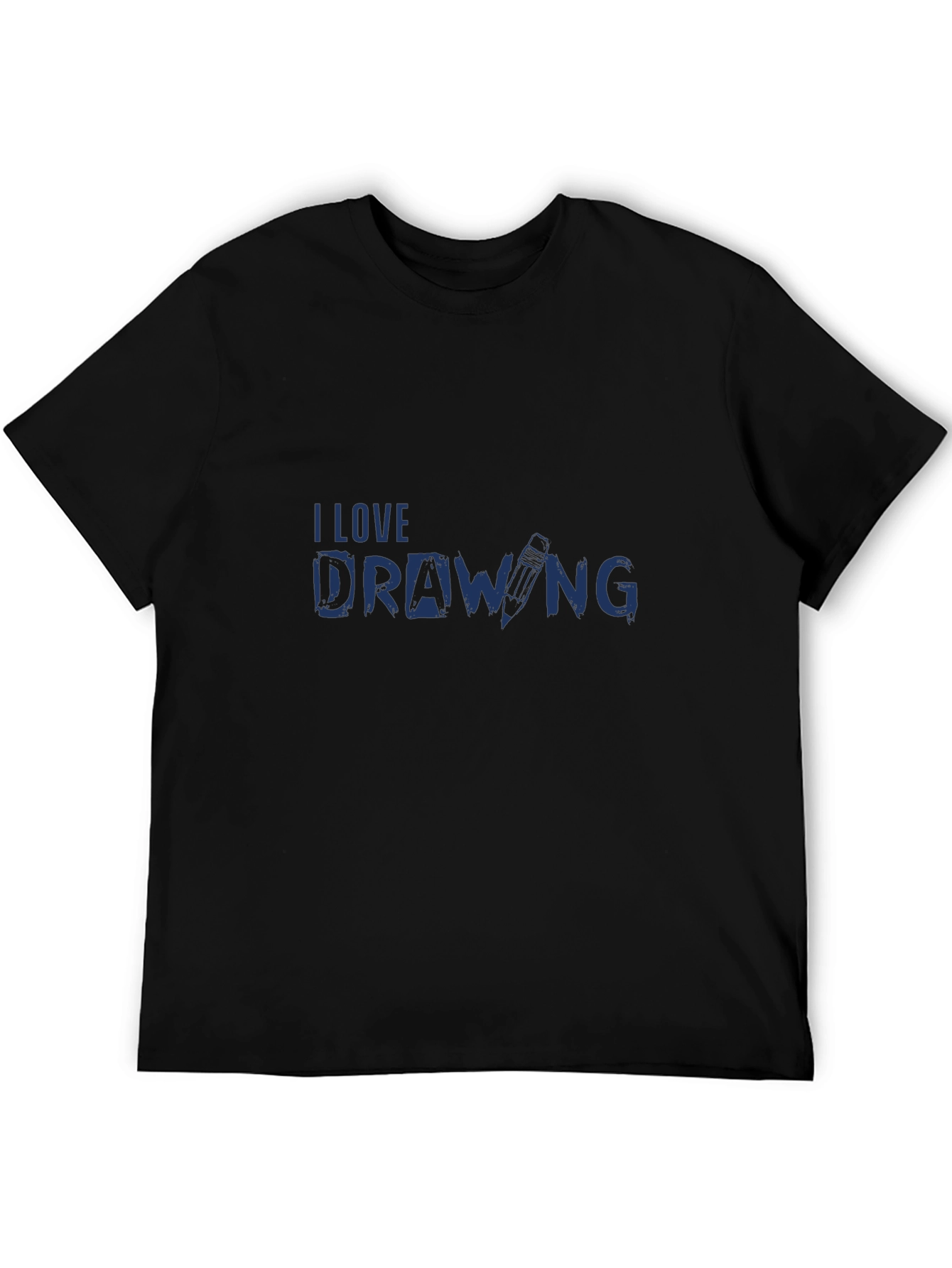 I Love Drawing Black T-Shirt