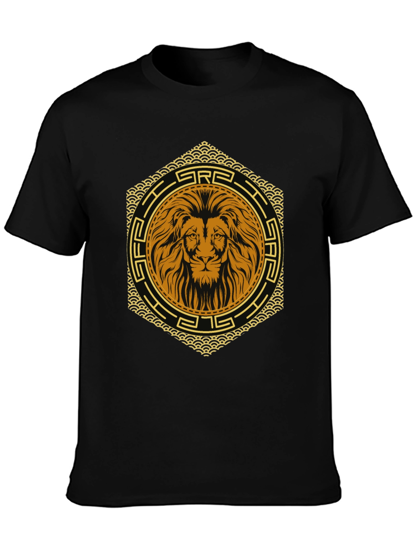 Lion Emblem Black T-Shirt - Graphic Print Tee