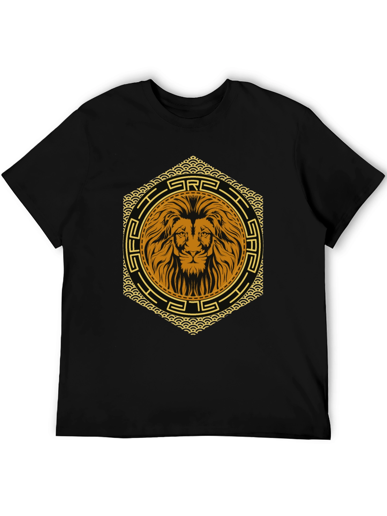 Lion Emblem Black T-Shirt - Graphic Print Tee