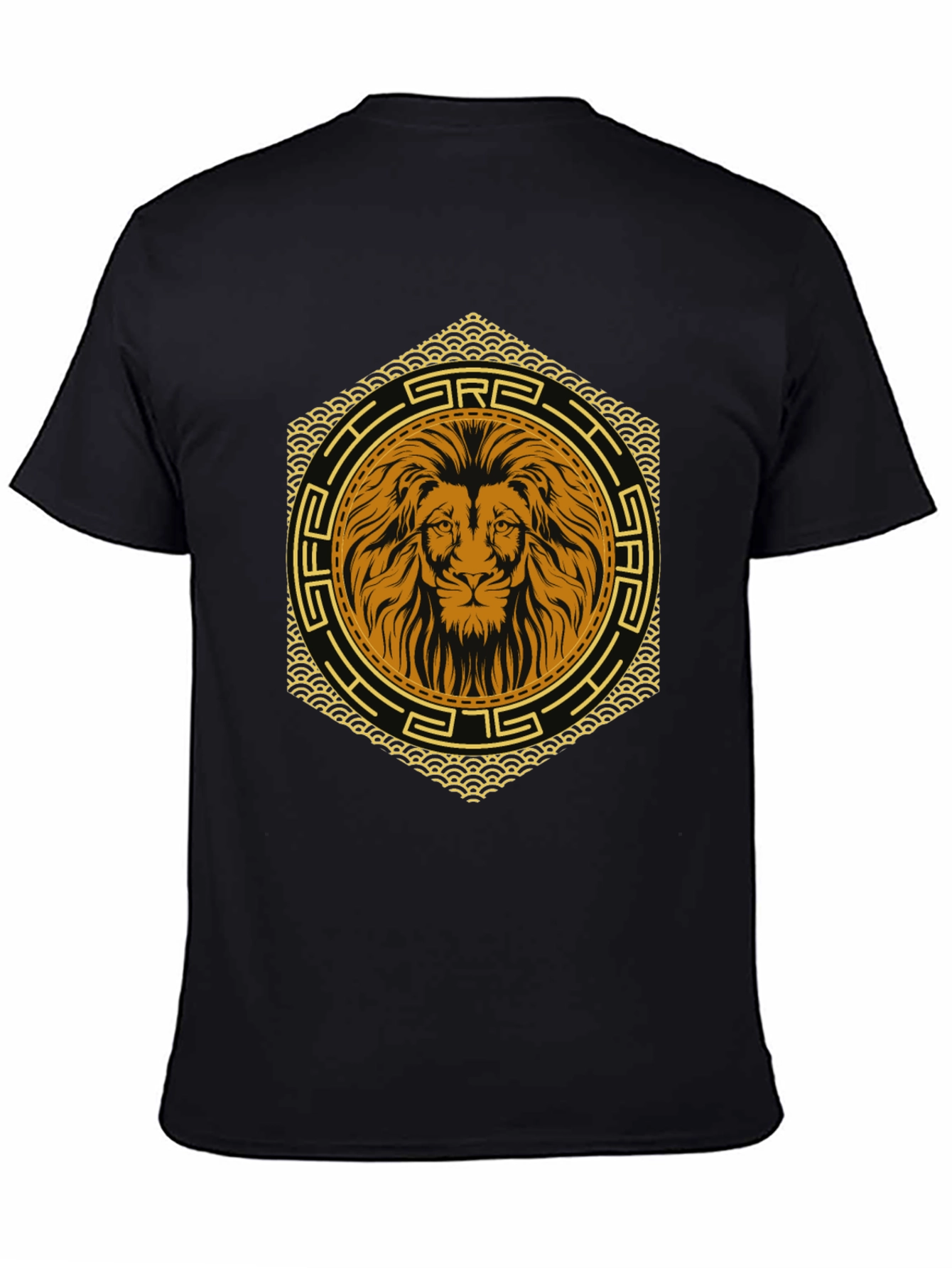Lion Emblem Black T-Shirt - Graphic Print Tee