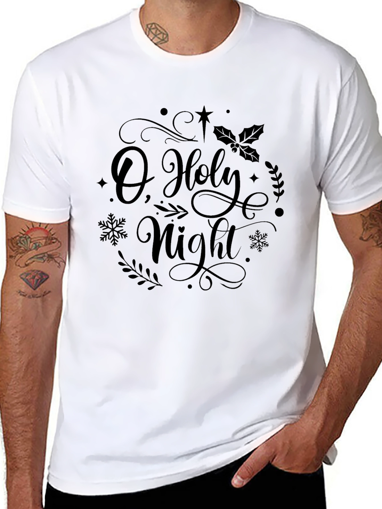 O Holy Night Black T-Shirt