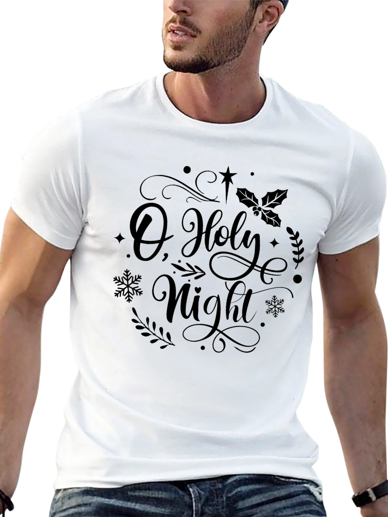 O Holy Night Black T-Shirt