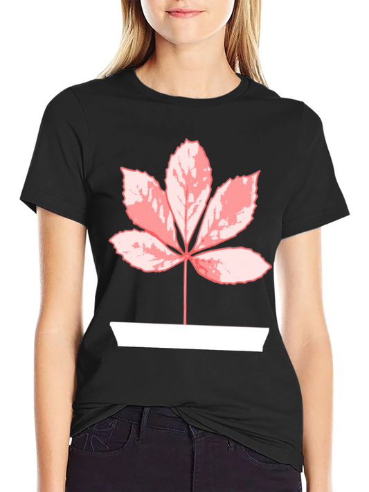 Leaf Graphic Tee - Black Casual Shirt