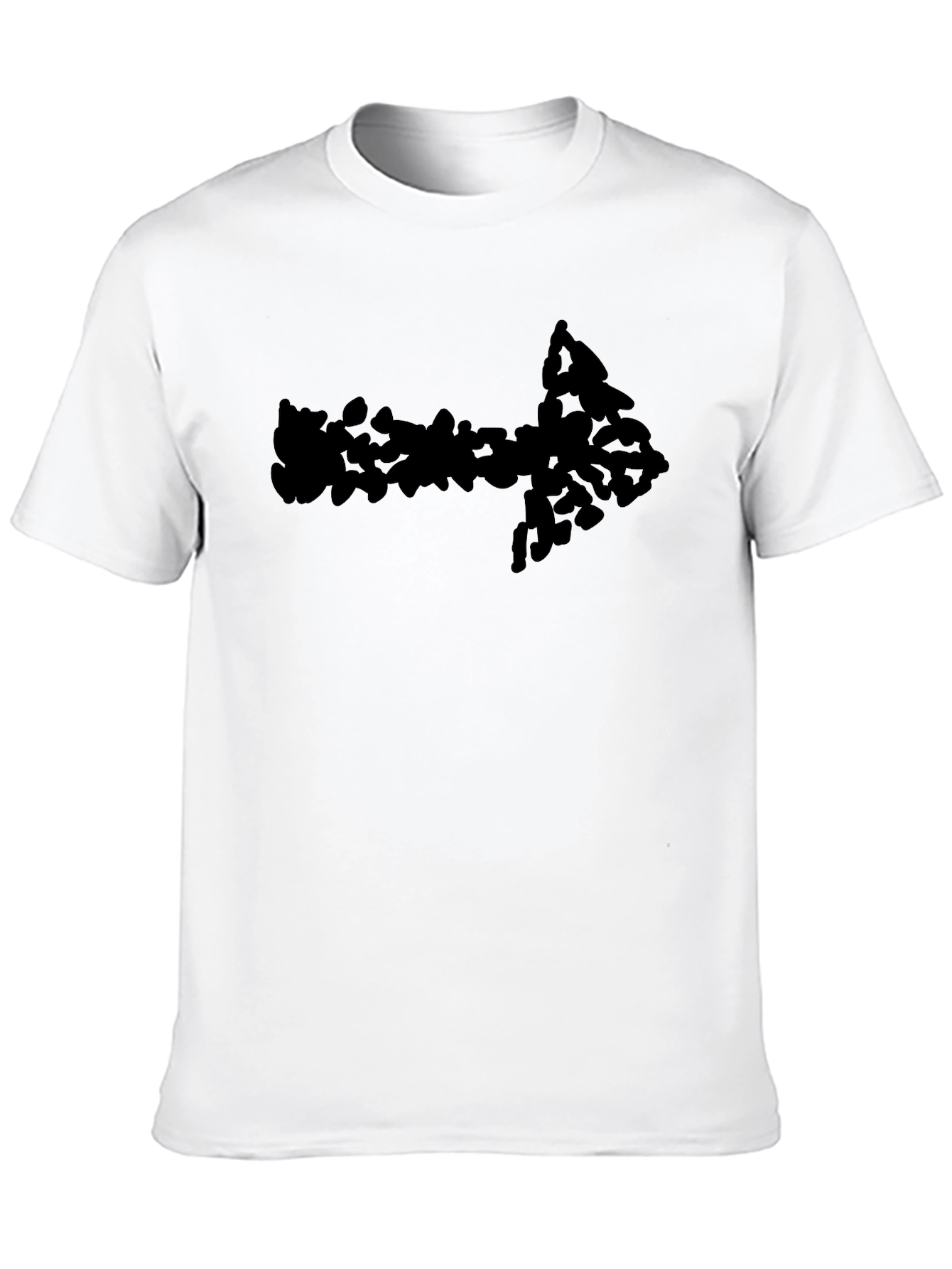 Arrow Graphic T-Shirt - Black Crew Neck Tee