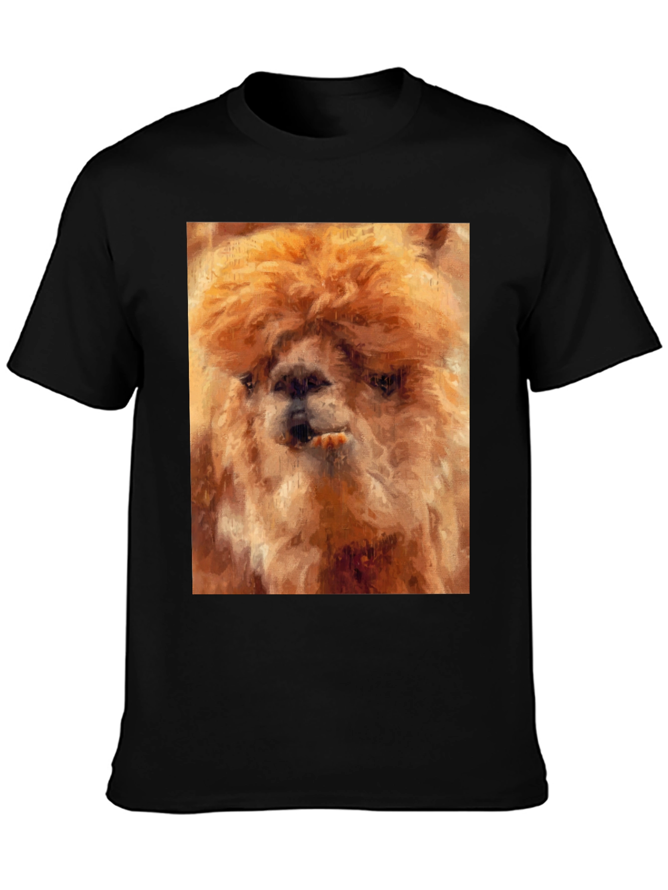 Alpaca Art Black T-Shirt