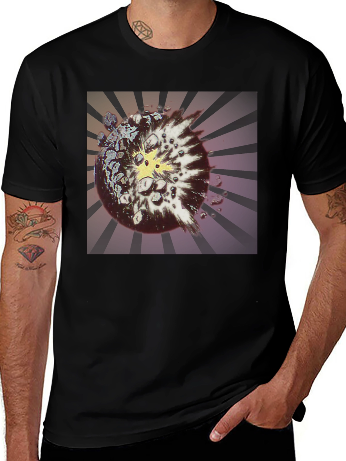 Exploding Planet Graphic T-Shirt