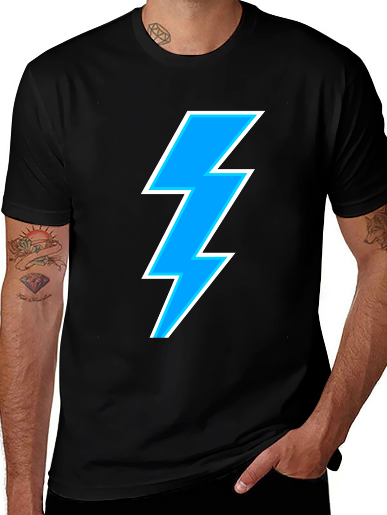 Lightning Bolt Graphic T-Shirt - Modern Design