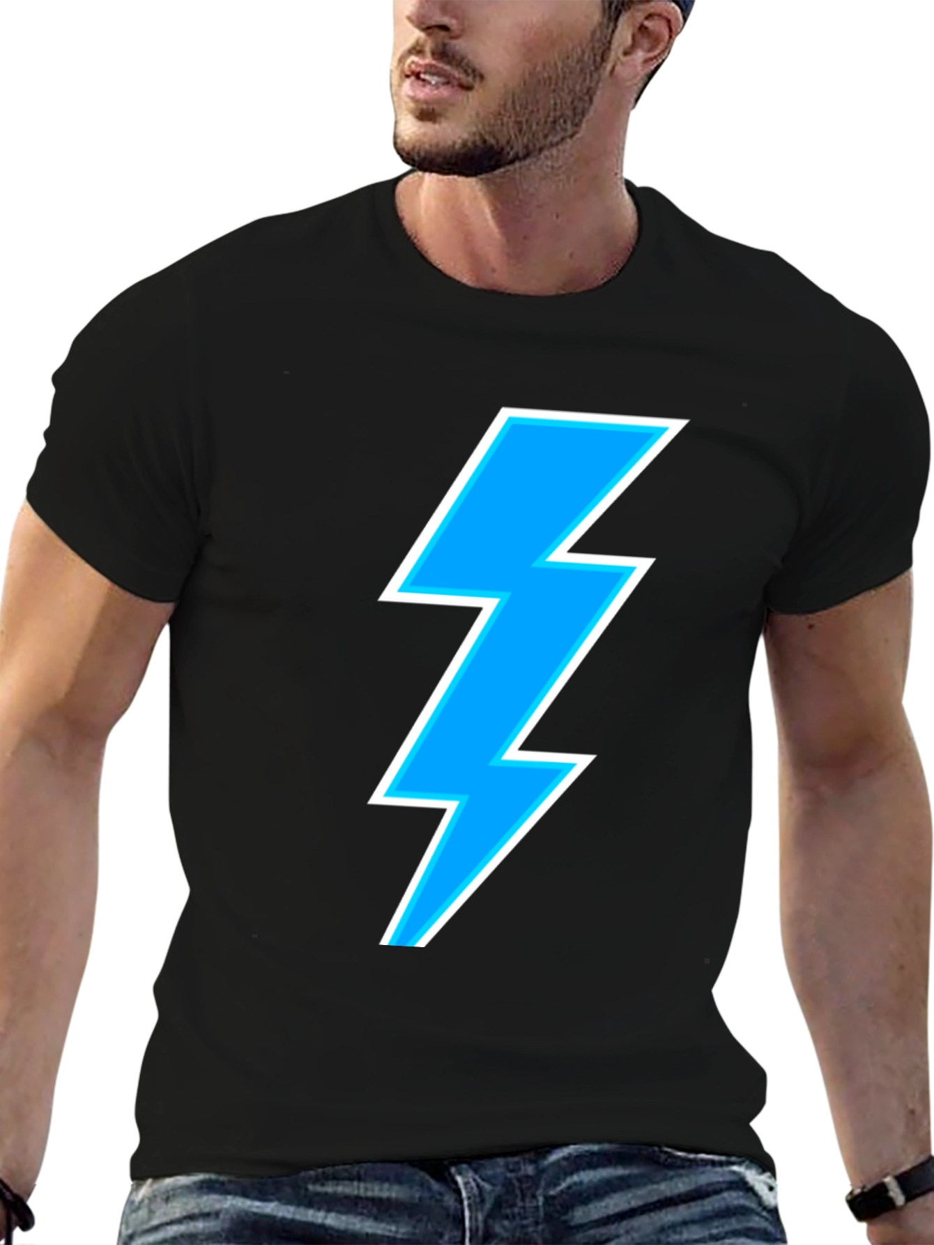 Lightning Bolt Graphic T-Shirt - Modern Design