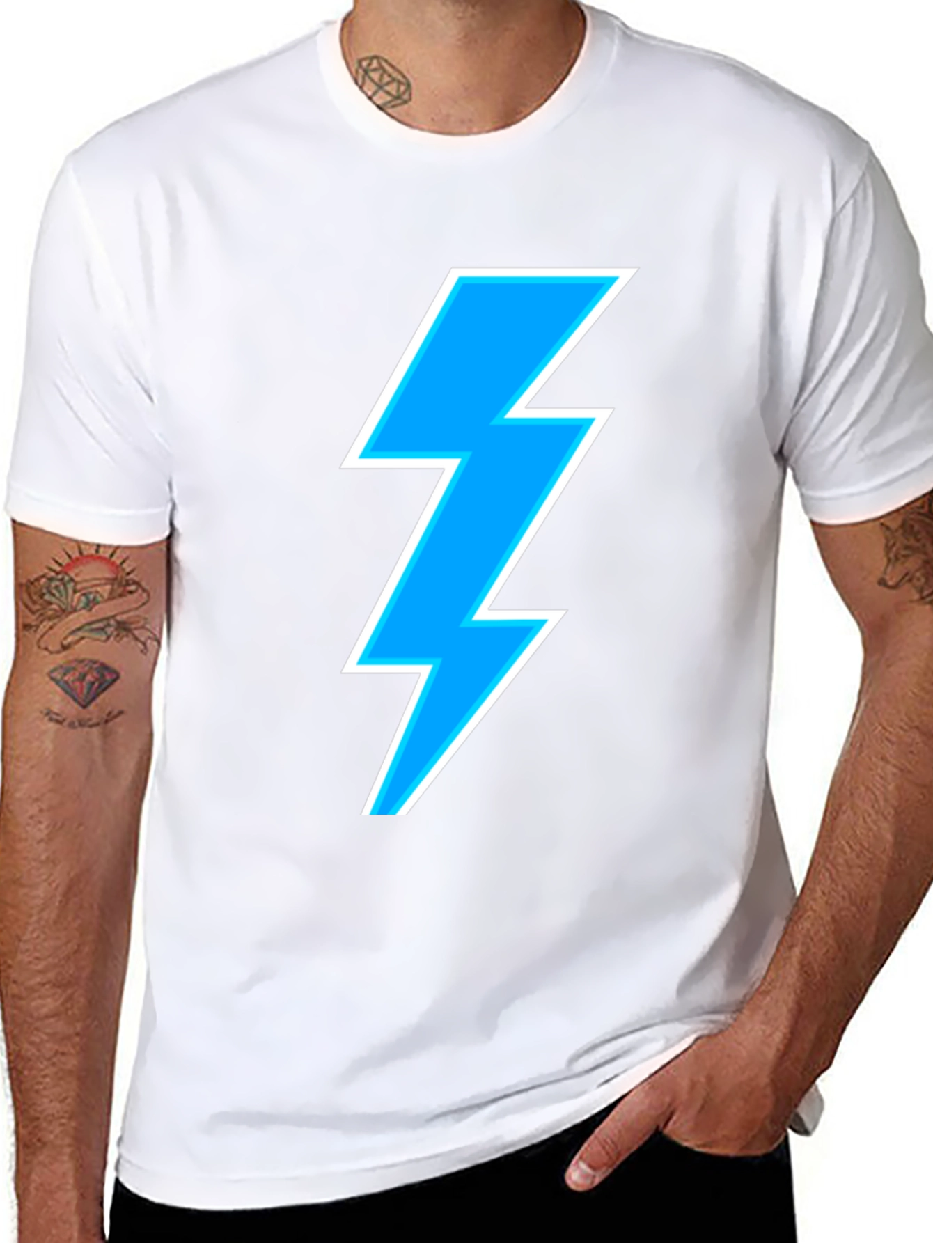 Lightning Bolt Graphic T-Shirt - Modern Design