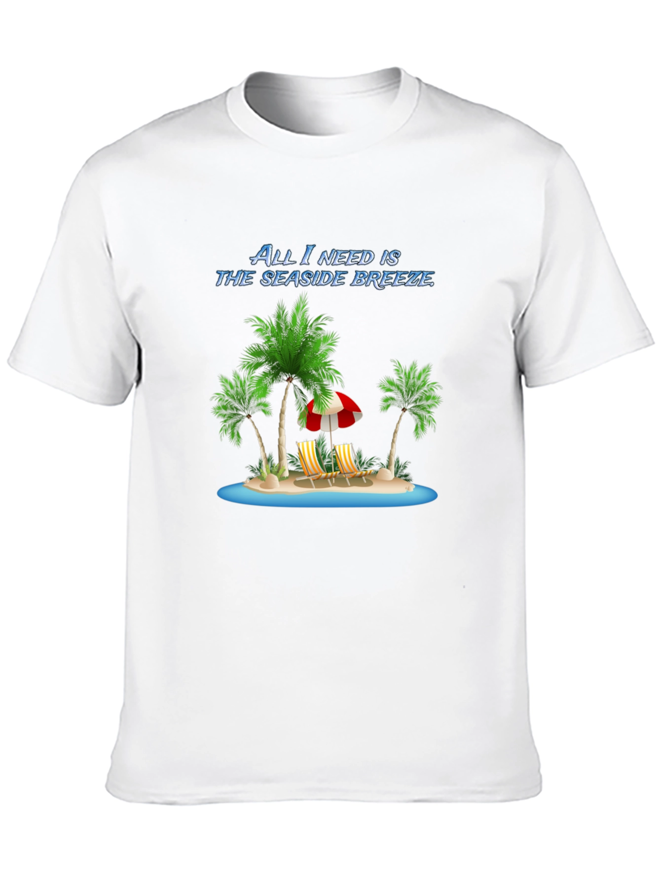 Seaside Breeze Black Graphic Tee