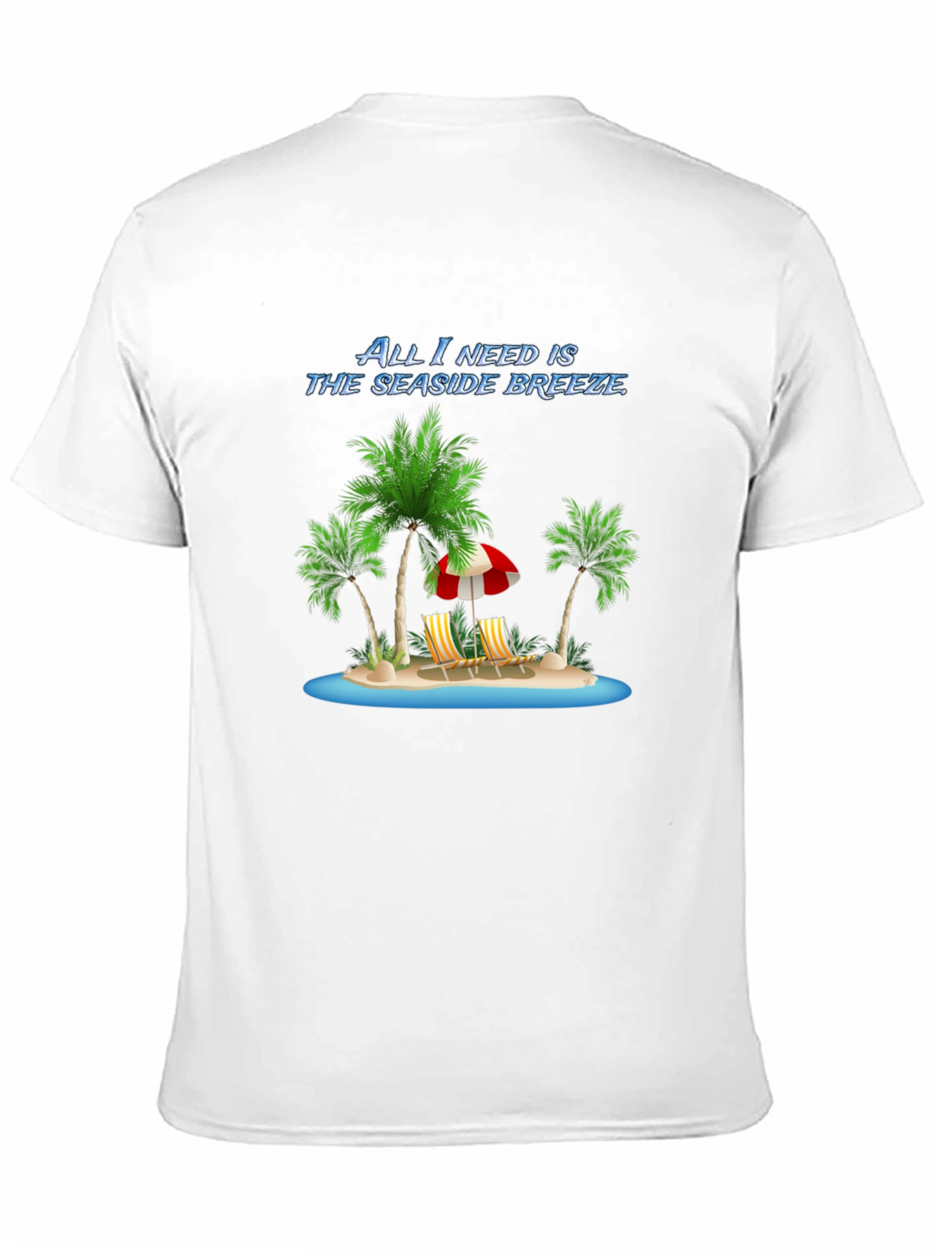 Seaside Breeze Black Graphic Tee