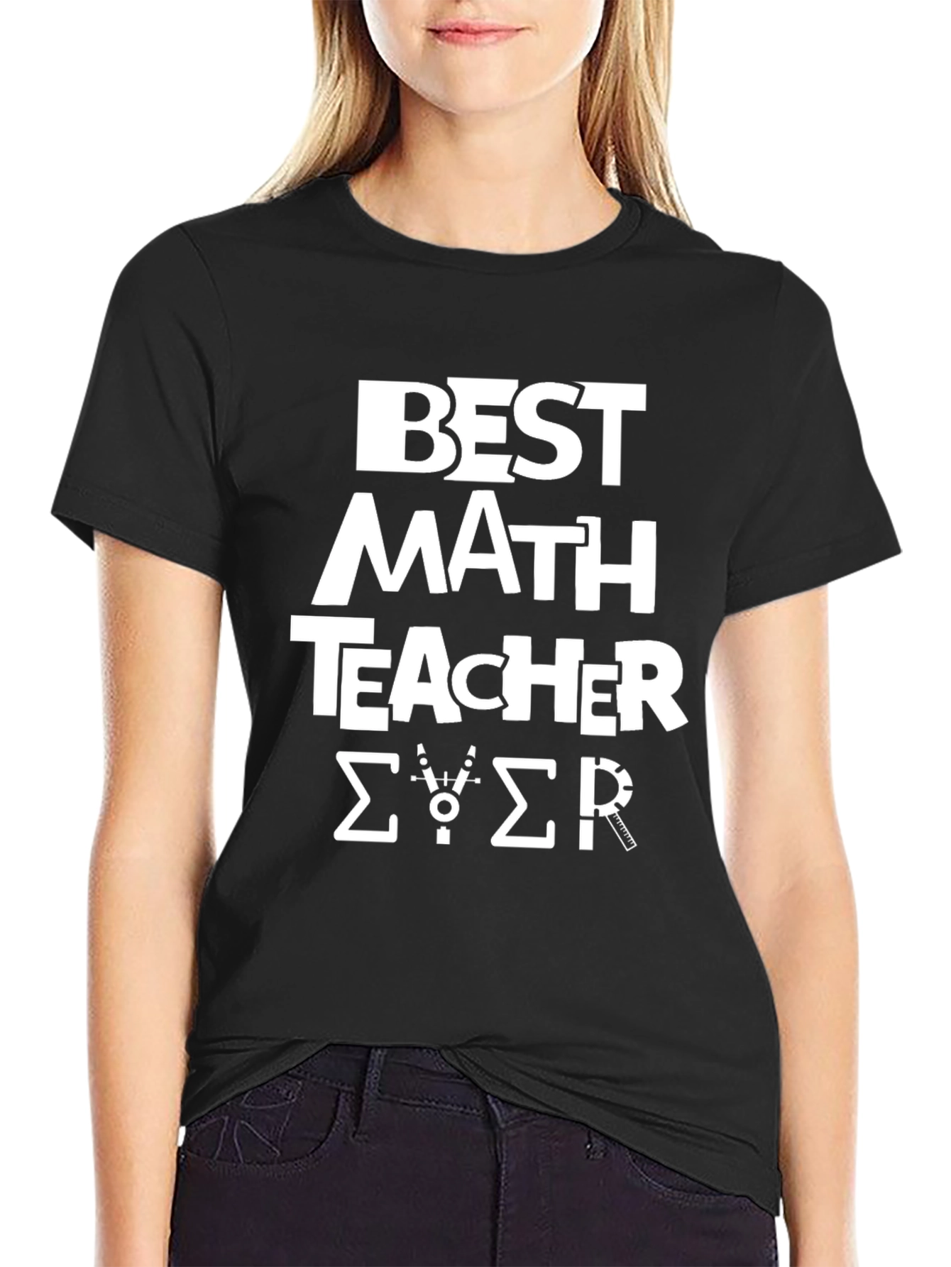 Best Math Teacher Ever Black T-Shirt