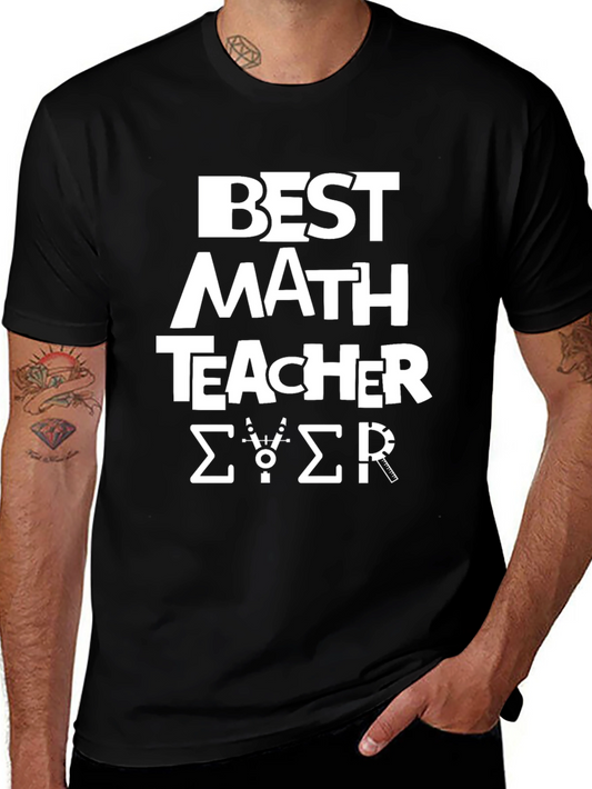 Best Math Teacher Ever Black T-Shirt