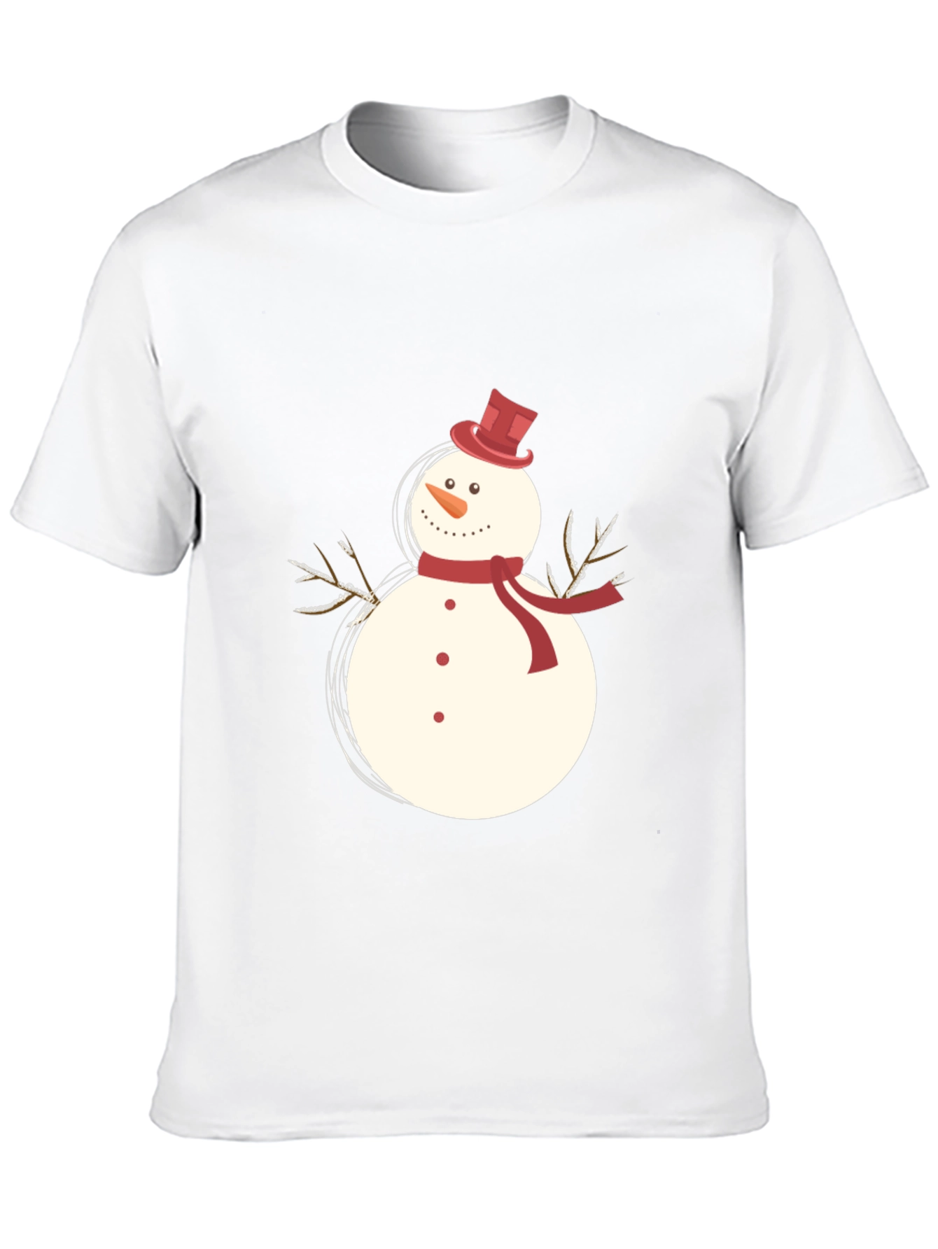 Snowman Graphic T-Shirt - Festive Holiday Apparel