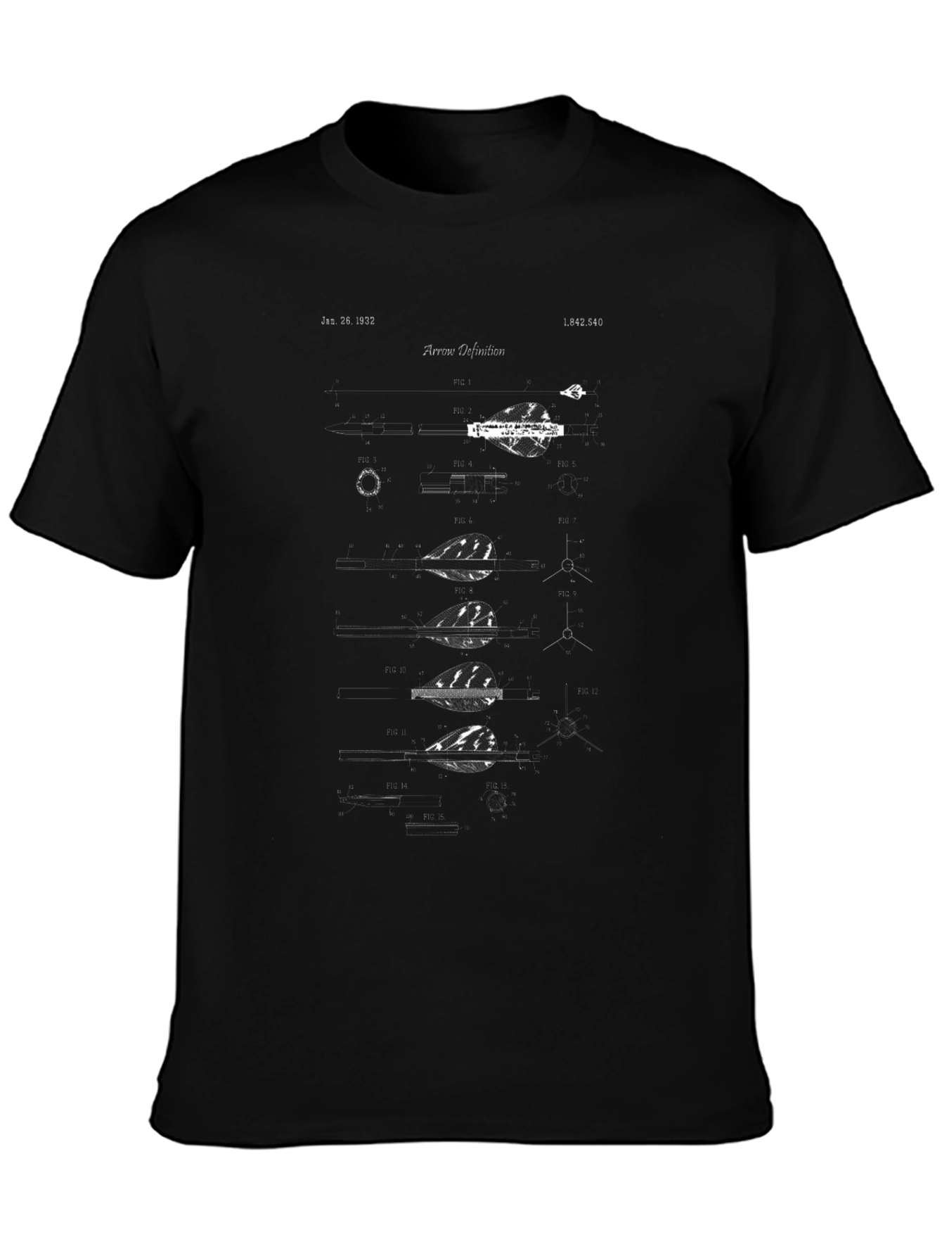 Arrow Definition Graphic Print Black T-Shirt