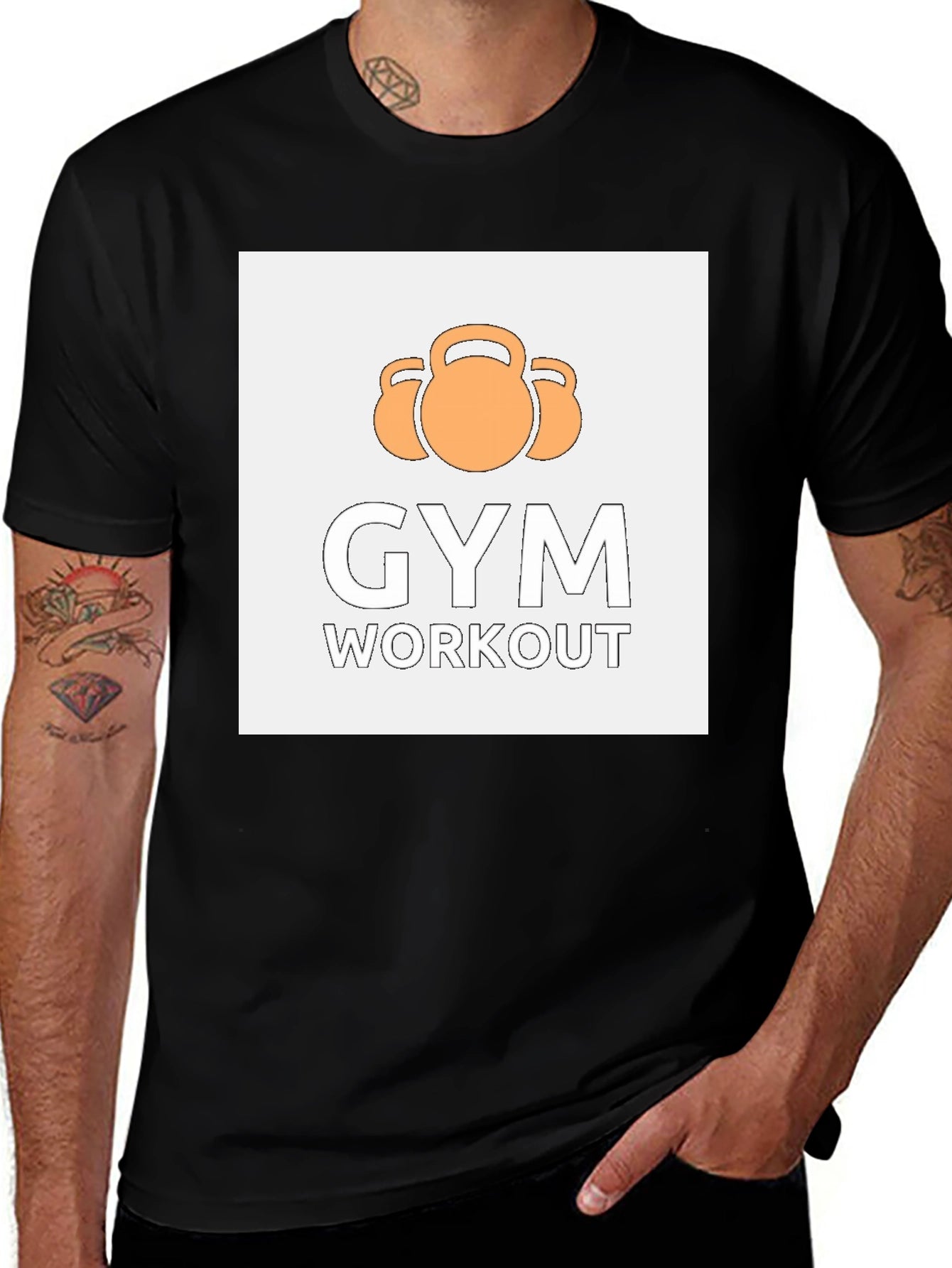Gym Workout T-Shirt - Kettlebell Design