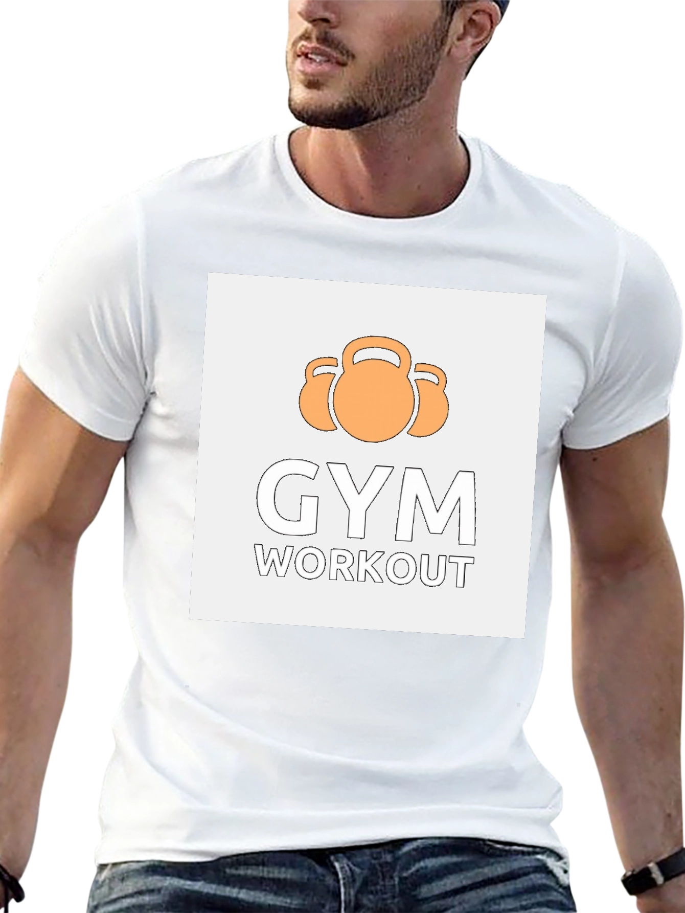 Gym Workout T-Shirt - Kettlebell Design