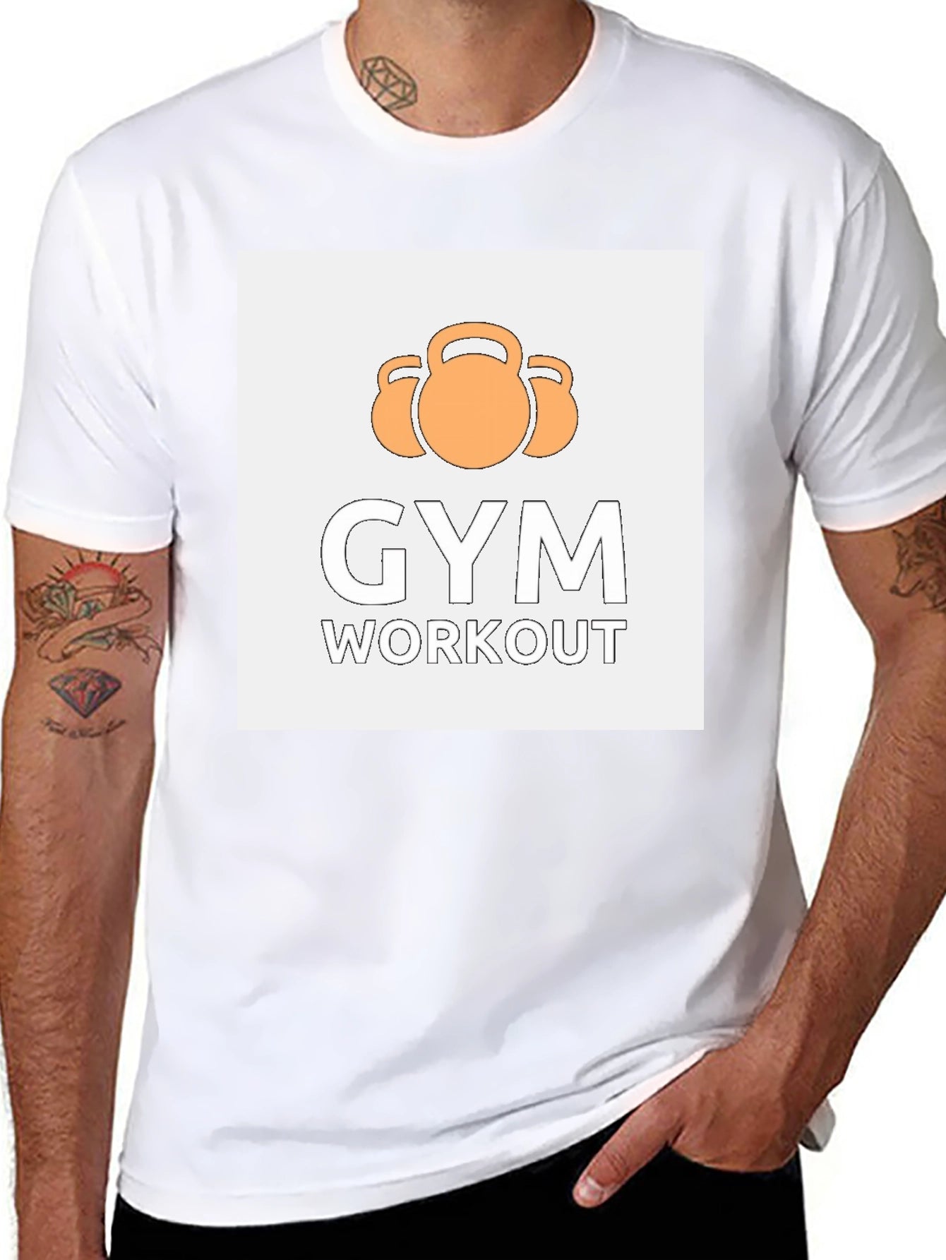 Gym Workout T-Shirt - Kettlebell Design