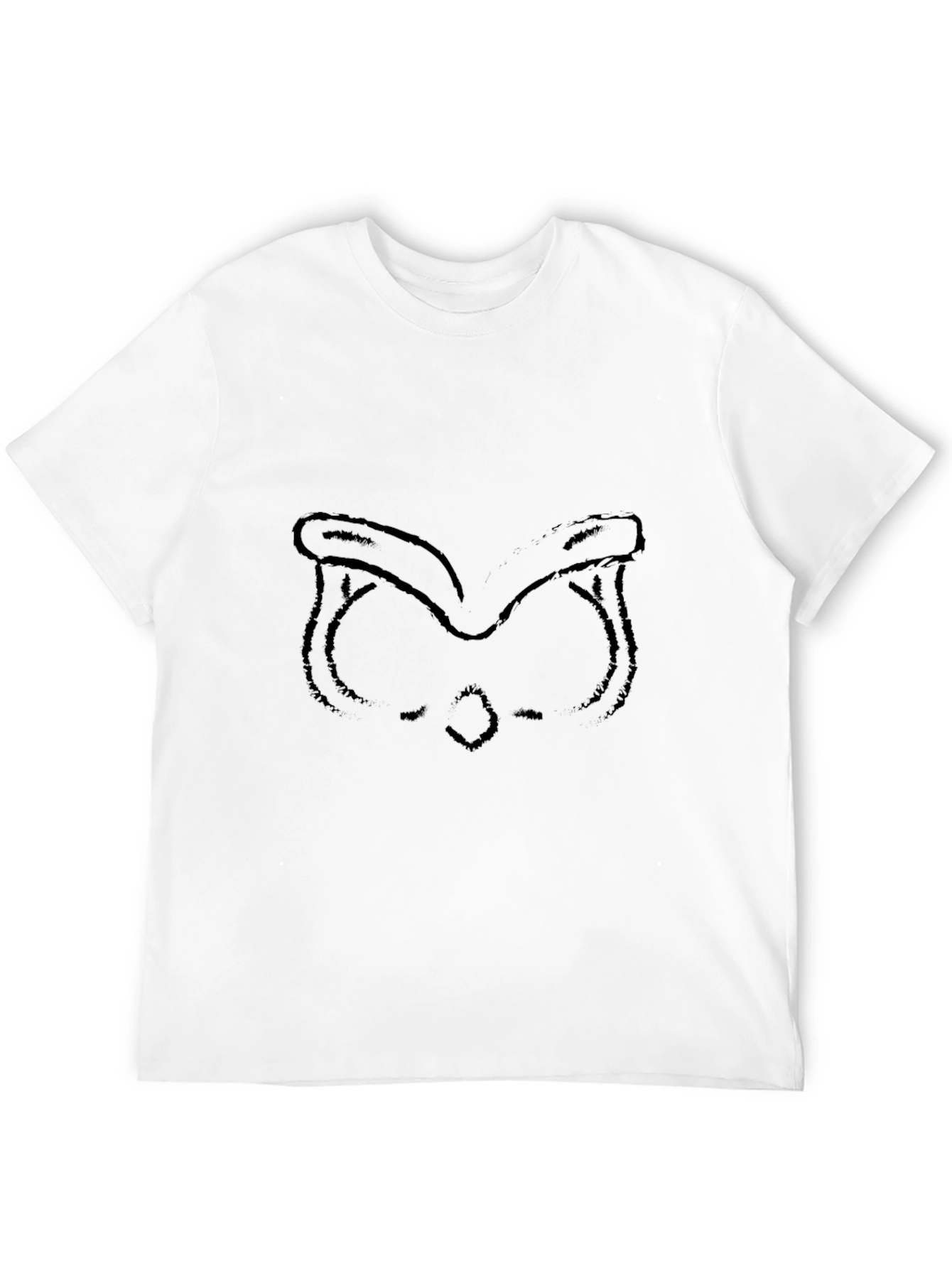 Owl Face Graphic Print Black T-Shirt