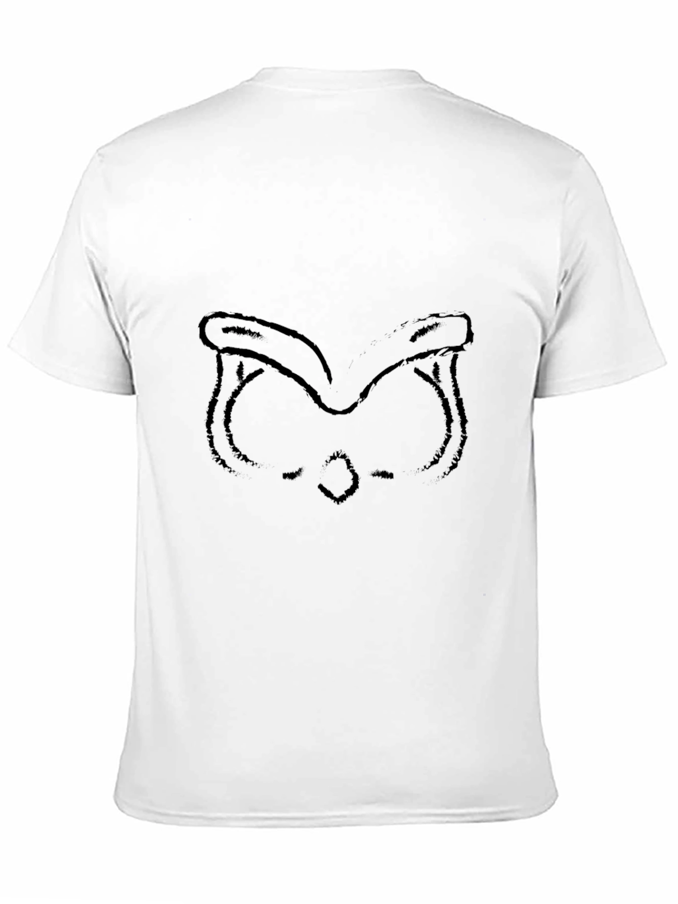 Owl Face Graphic Print Black T-Shirt