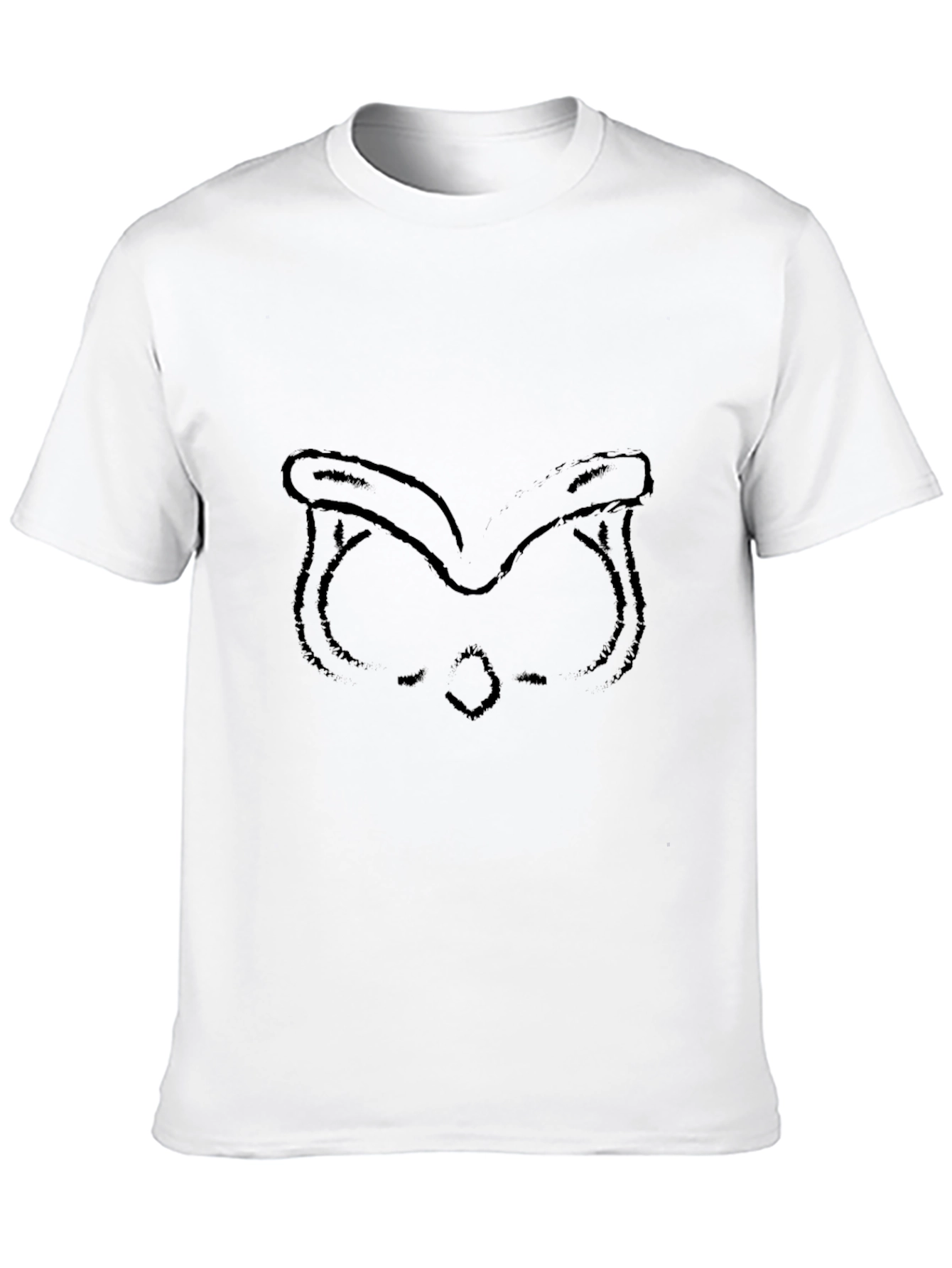 Owl Face Graphic Print Black T-Shirt