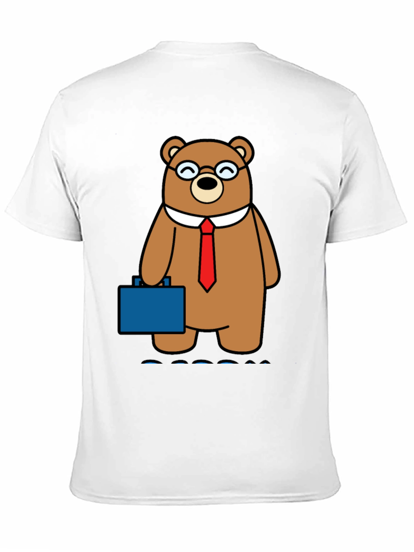 Bear with Briefcase Black T-Shirt
