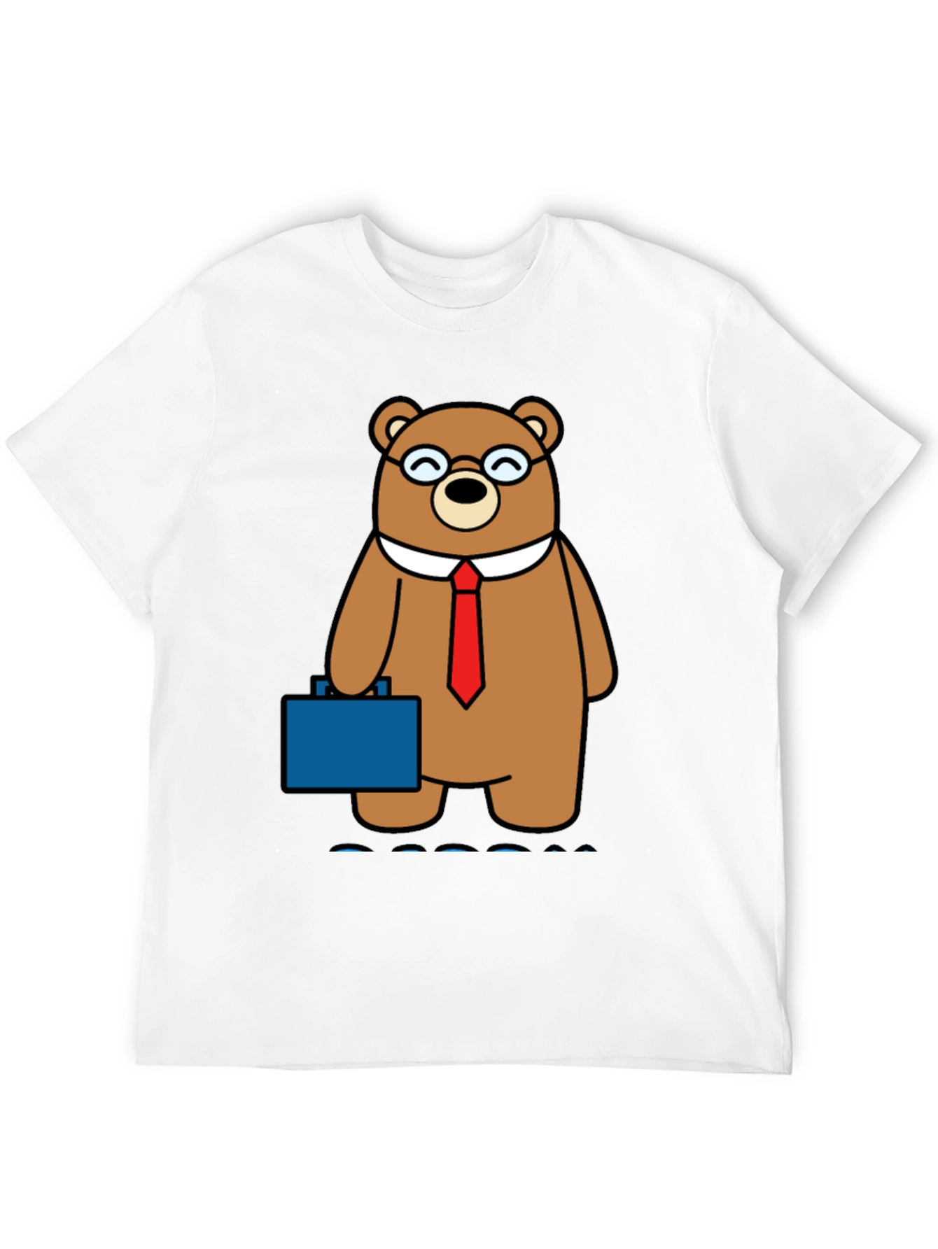 Bear with Briefcase Black T-Shirt