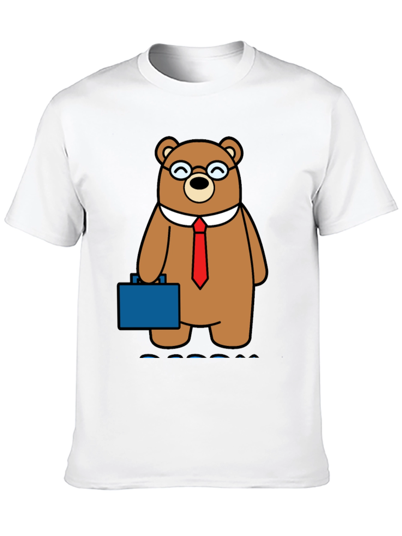 Bear with Briefcase Black T-Shirt