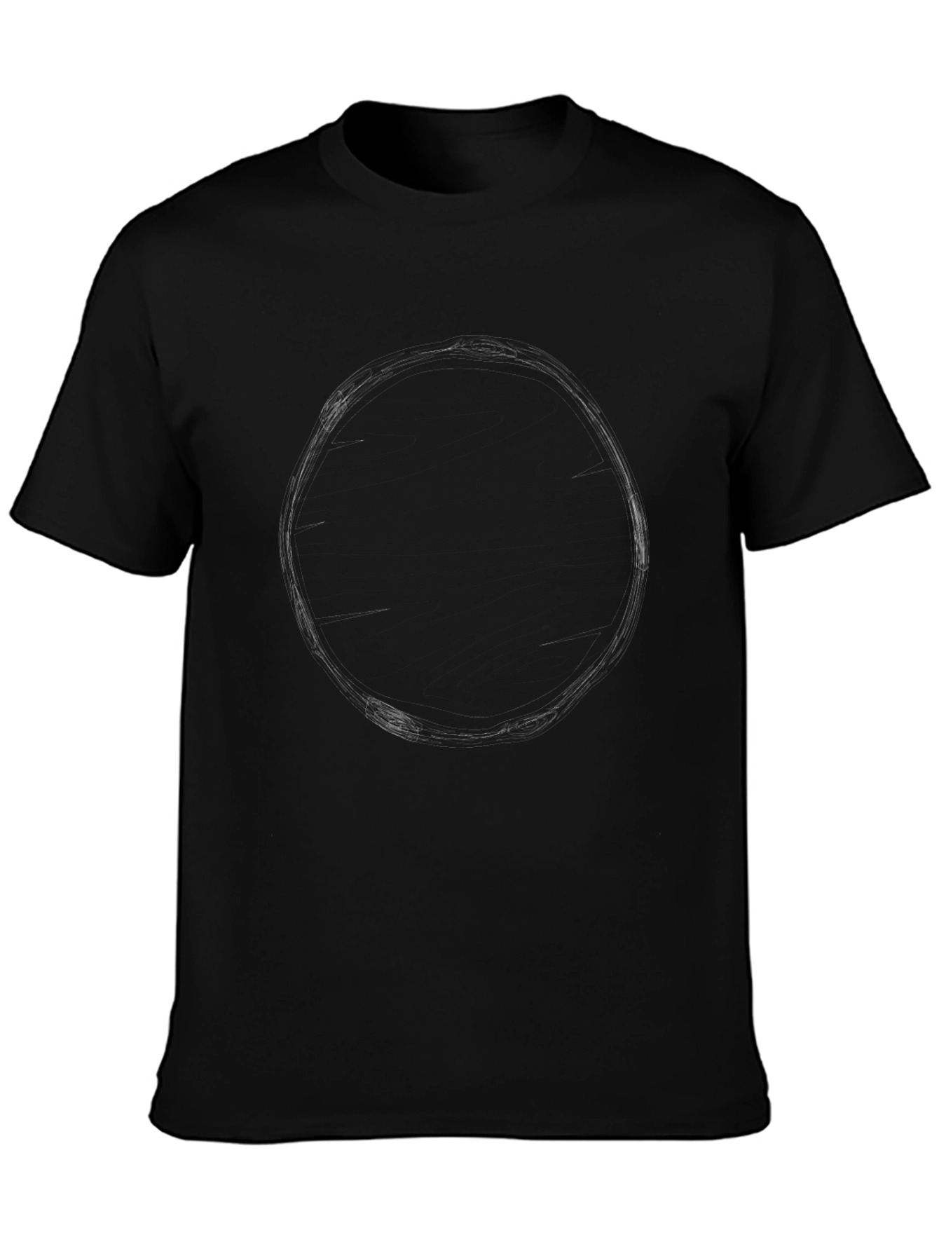 Mens Black Graphic Print Tee - Casual Style