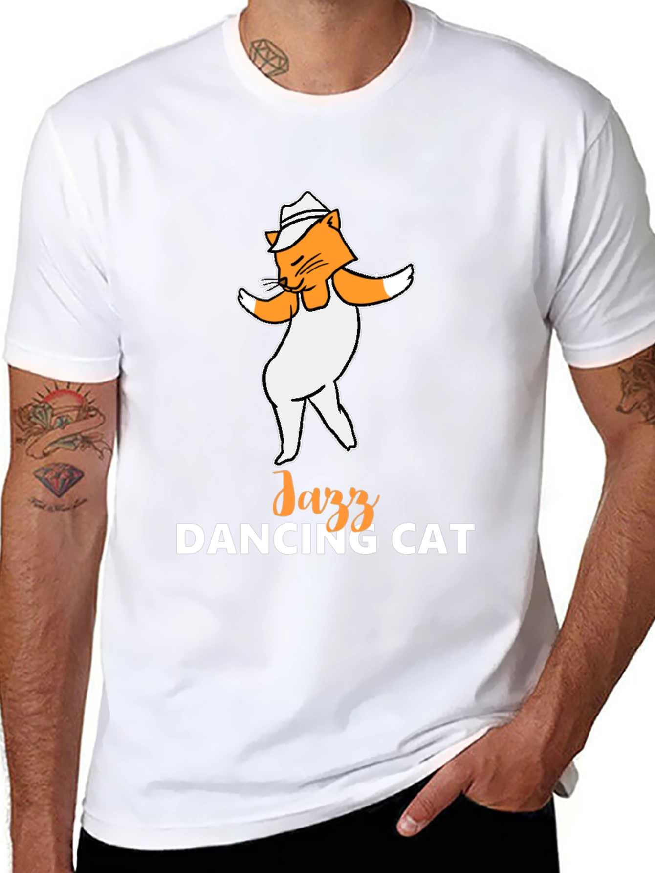 Jazz Dancing Cat T-Shirt - Cool Graphic Tee