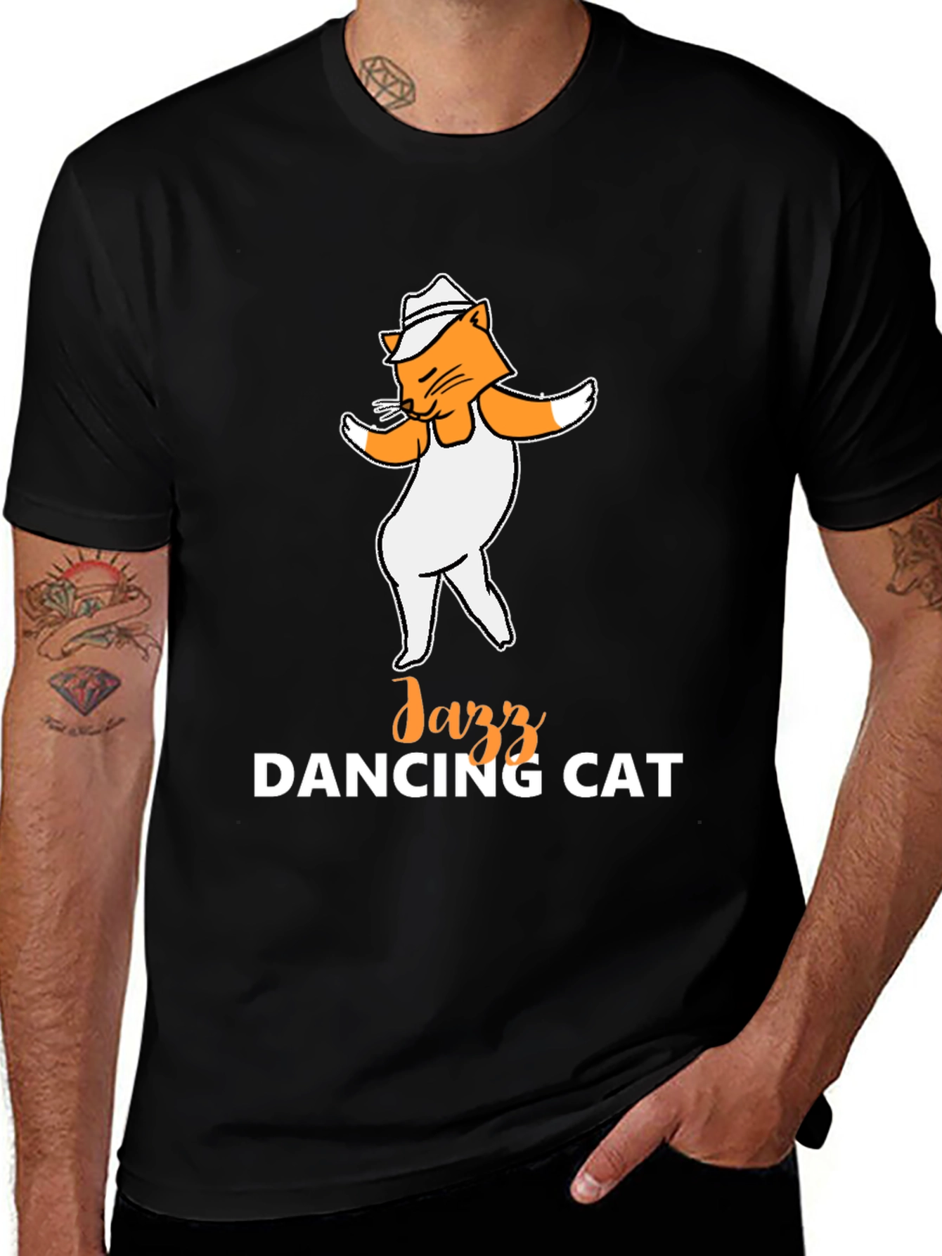 Jazz Dancing Cat T-Shirt - Cool Graphic Tee