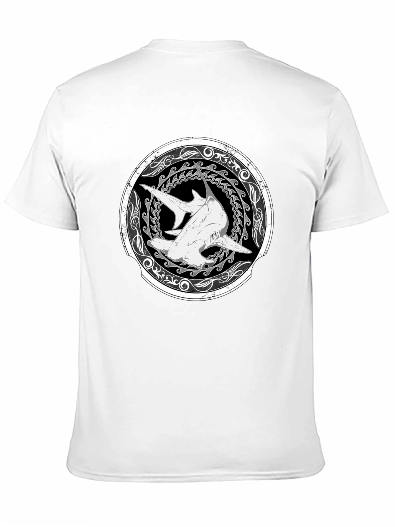 Hammerhead Shark Graphic T-Shirt - Black