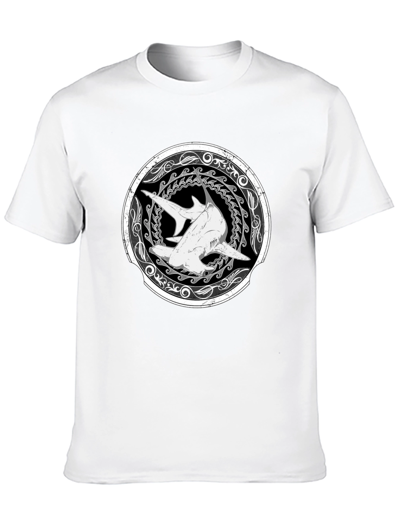 Hammerhead Shark Graphic T-Shirt - Black