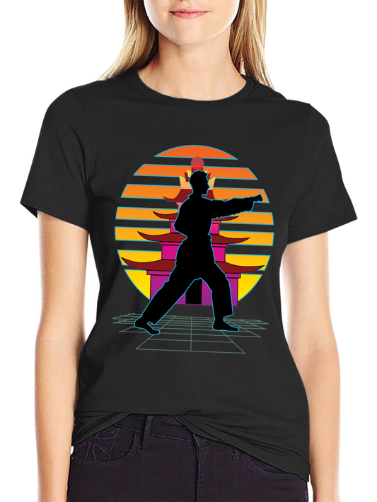 Retro Karate Black T-Shirt