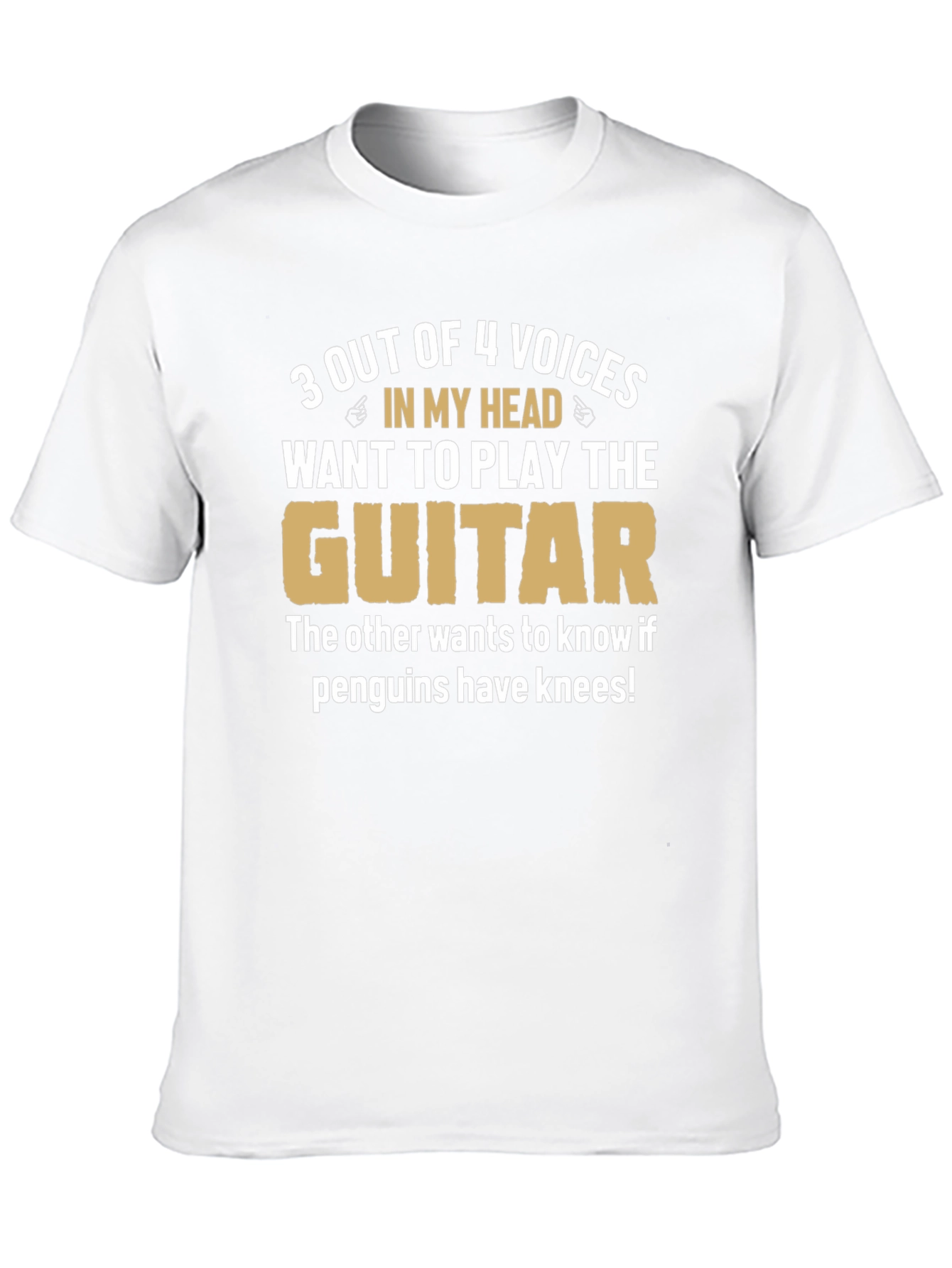 Funny Musician T-Shirt: Guitar & Penguins