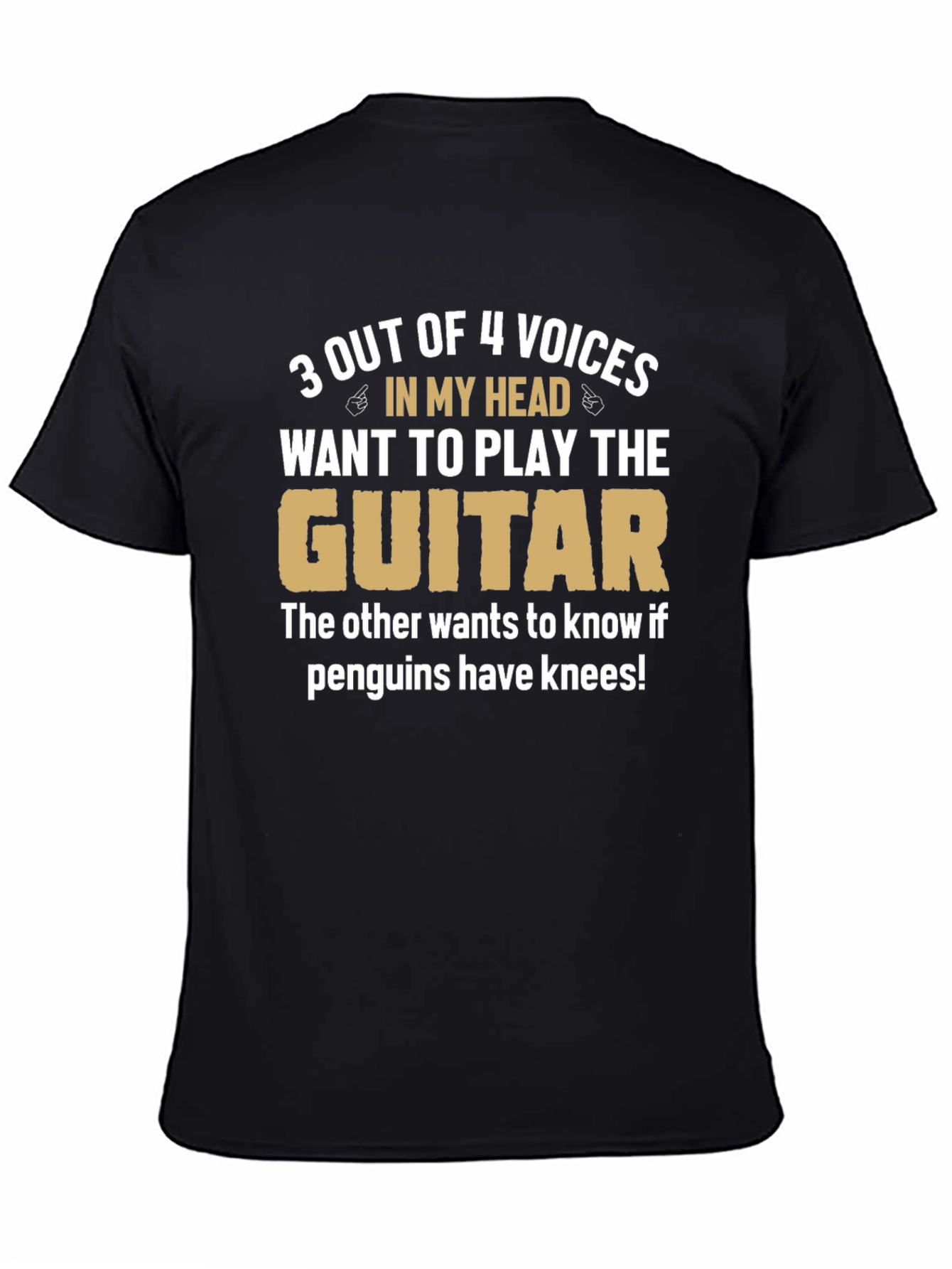 Funny Musician T-Shirt: Guitar & Penguins