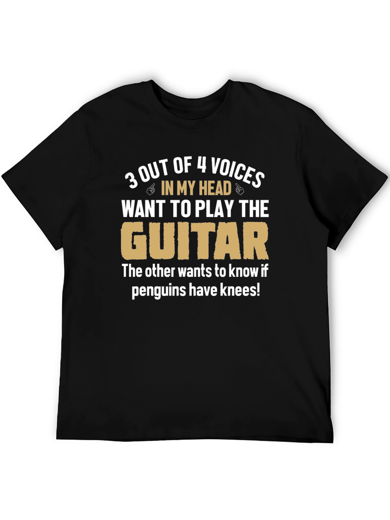 Funny Musician T-Shirt: Guitar & Penguins