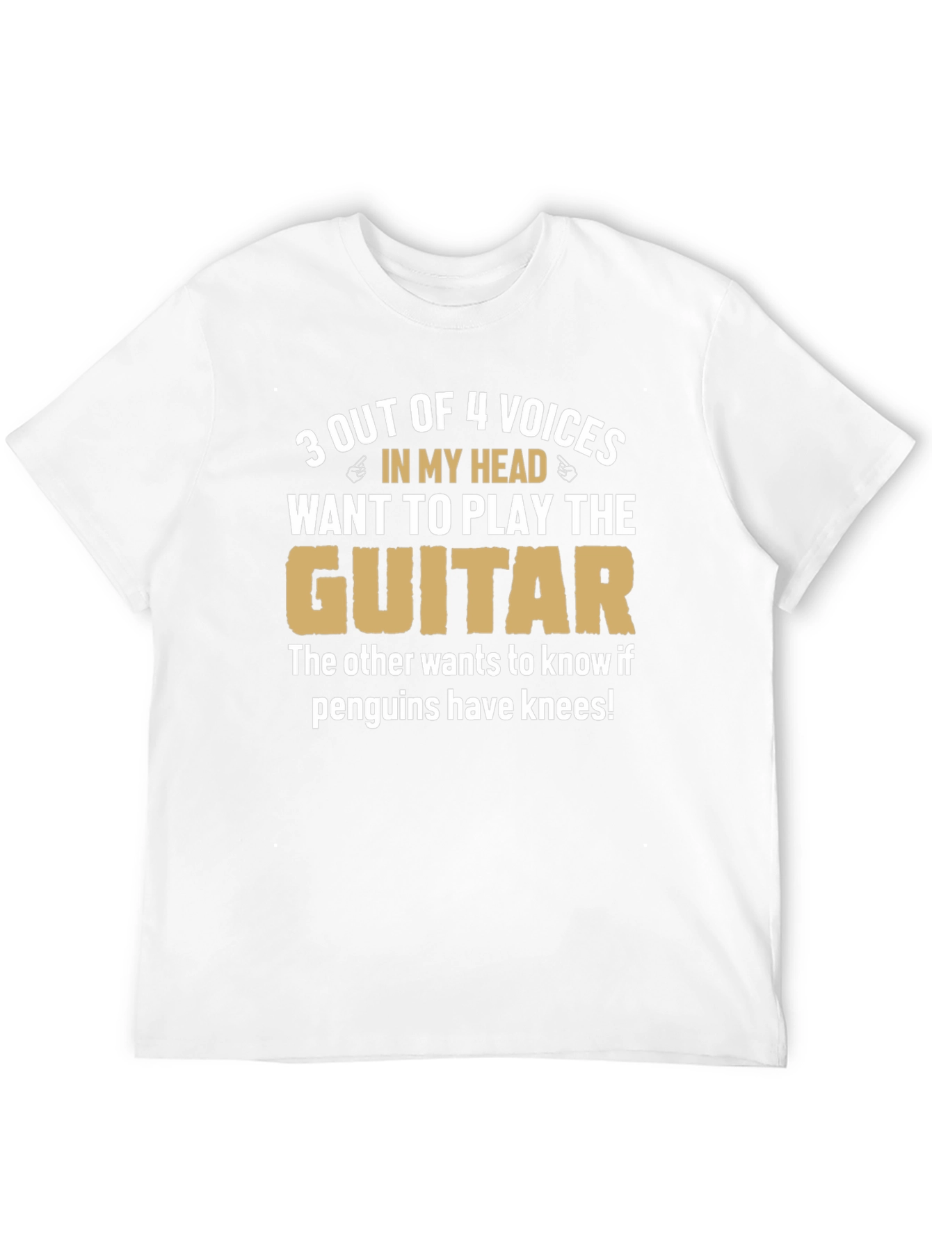 Funny Musician T-Shirt: Guitar & Penguins