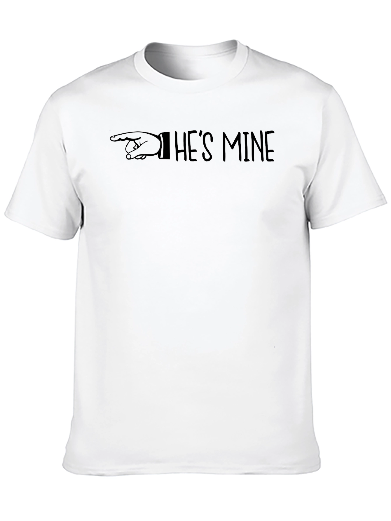 Hes Mine Graphic Tee - Pointing Finger Design