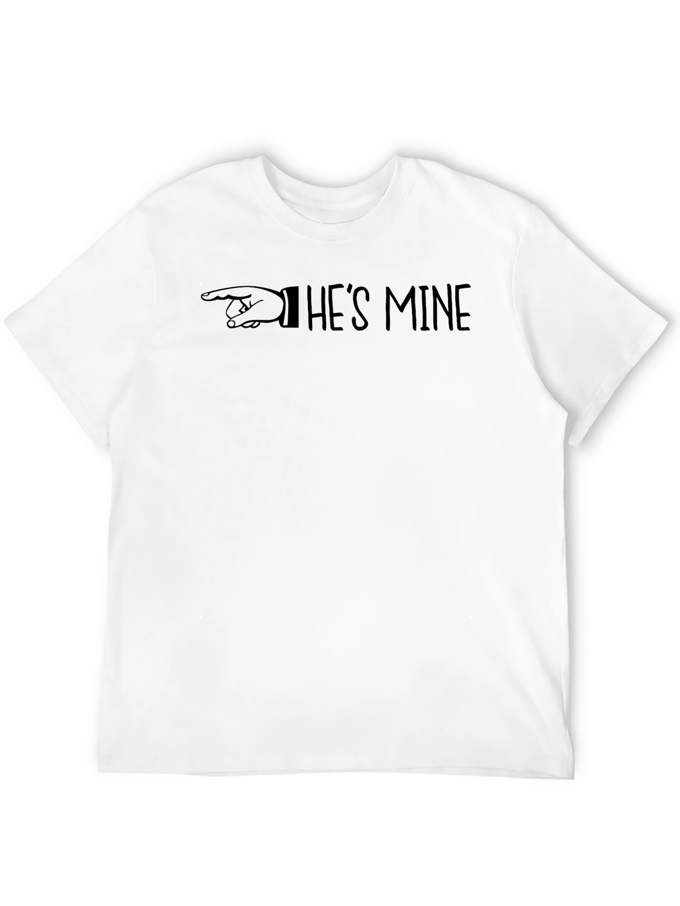 Hes Mine Graphic Tee - Pointing Finger Design