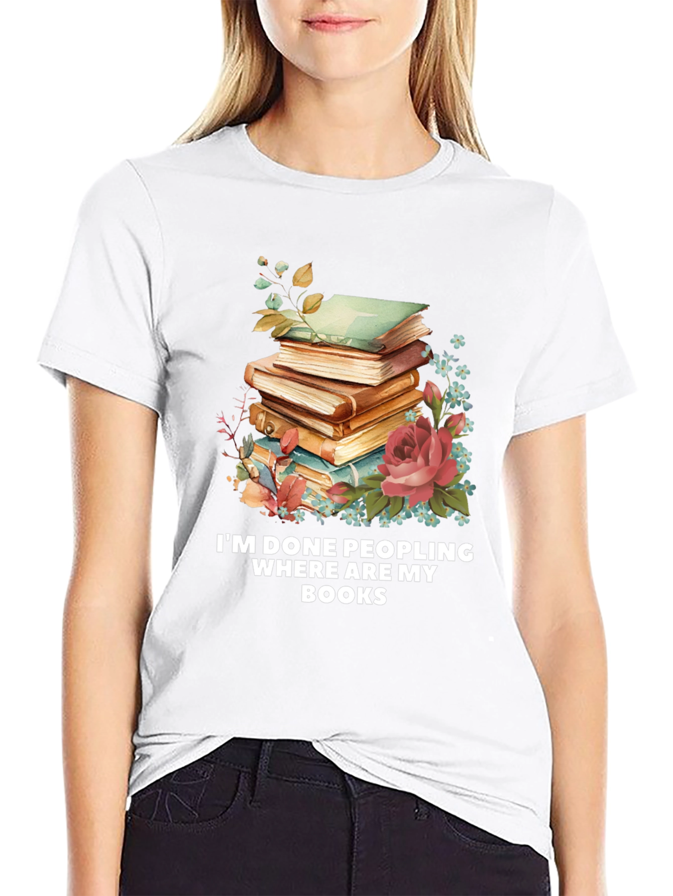 Im Done Peopling Where Are My Books T-Shirt