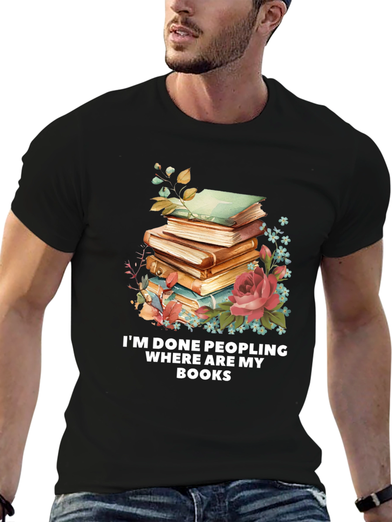 Im Done Peopling Where Are My Books T-Shirt