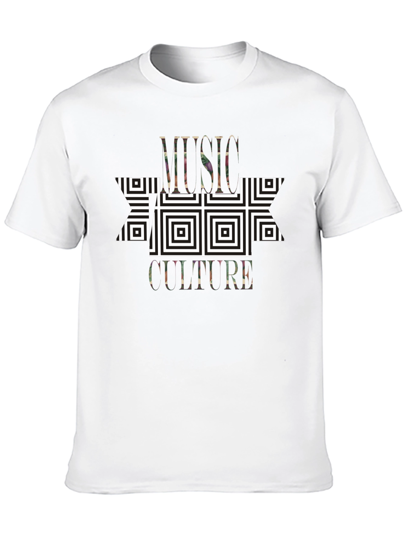 Music Culture Graphic Print Black T-Shirt
