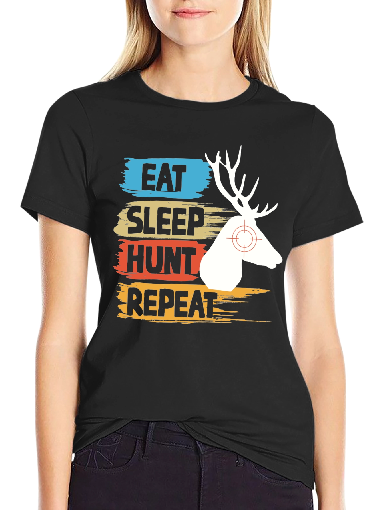 Eat Sleep Hunt Repeat Graphic Tee