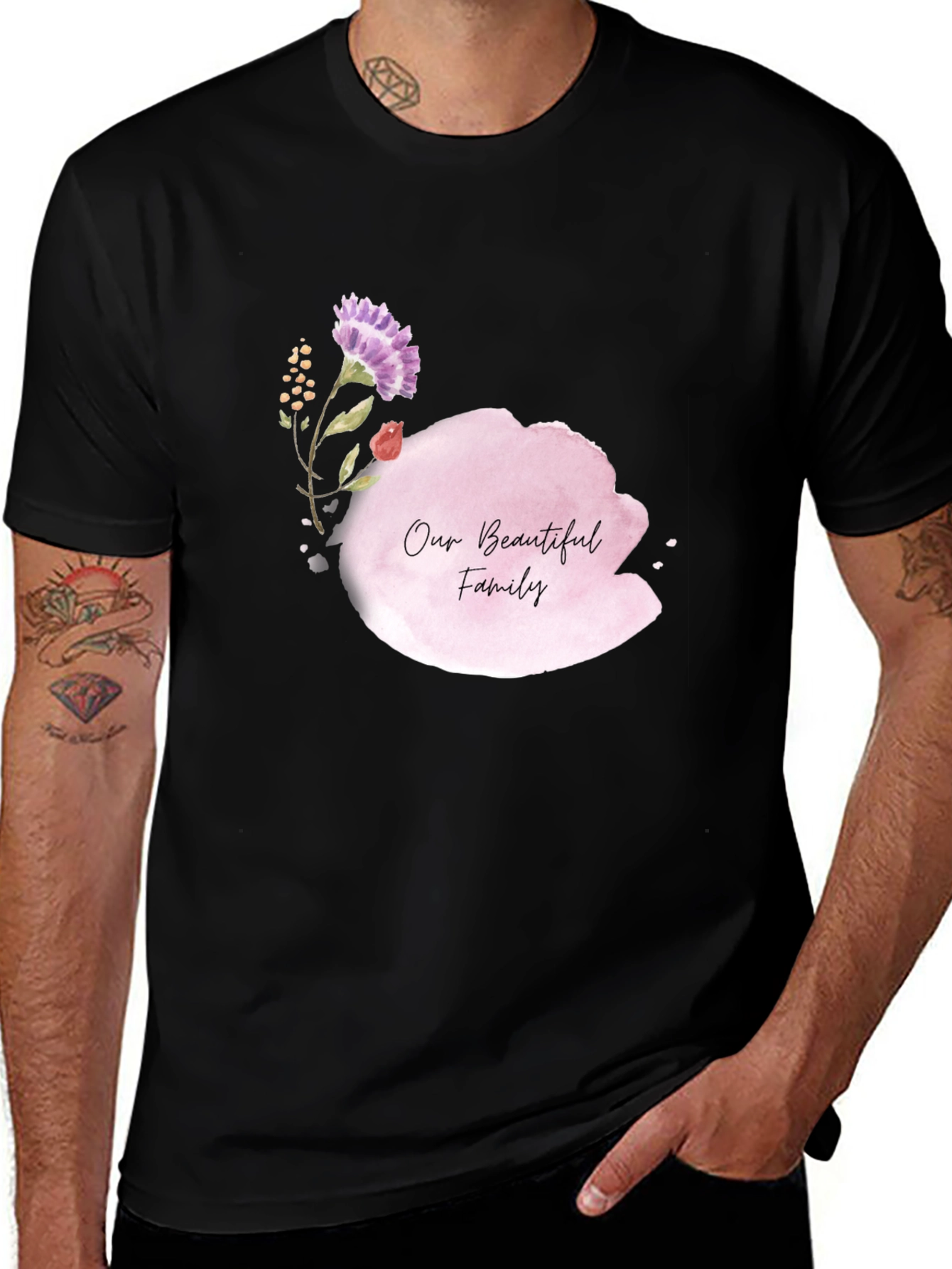 Our Beautiful Family Black T-Shirt