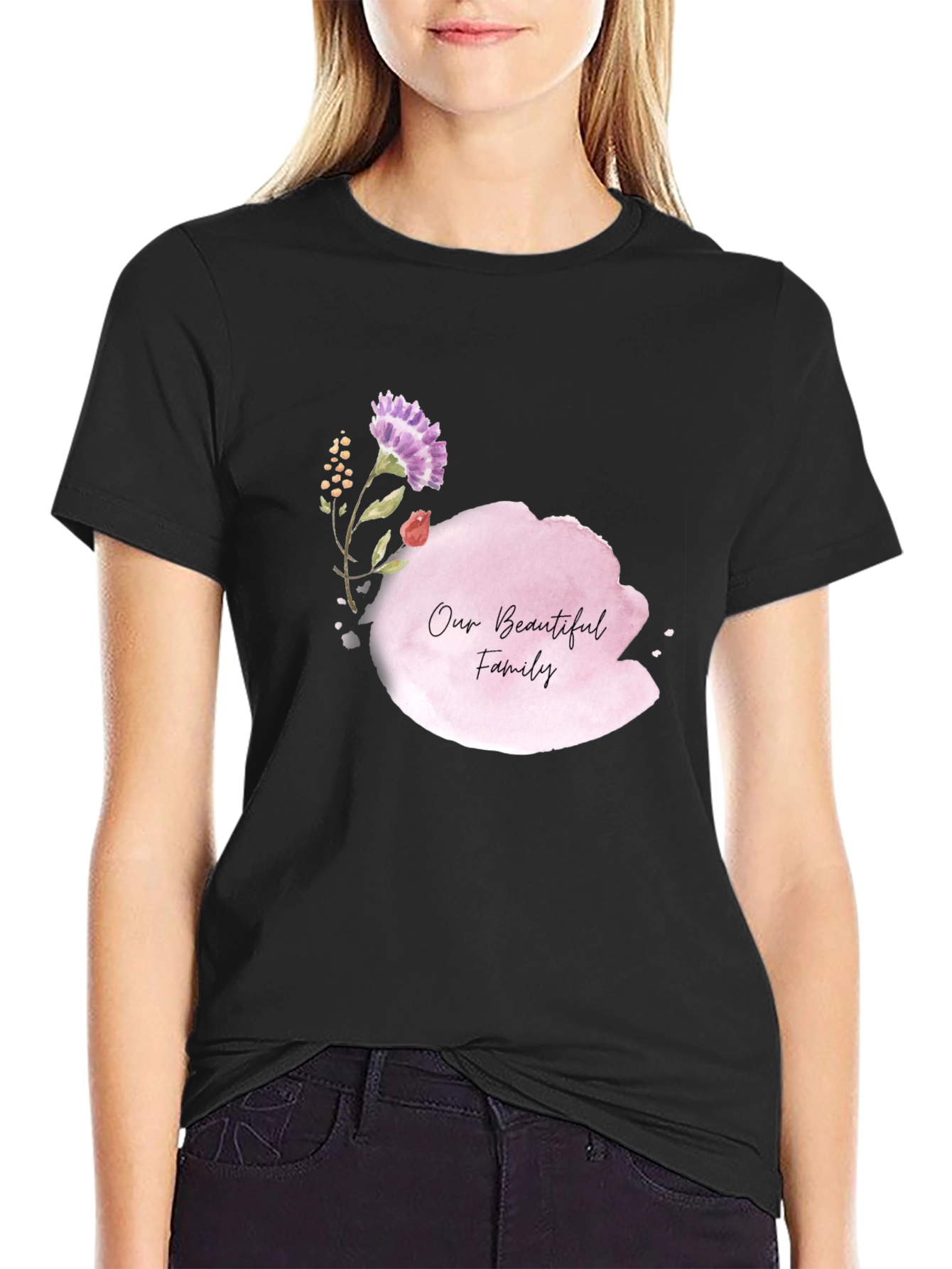 Our Beautiful Family Black T-Shirt