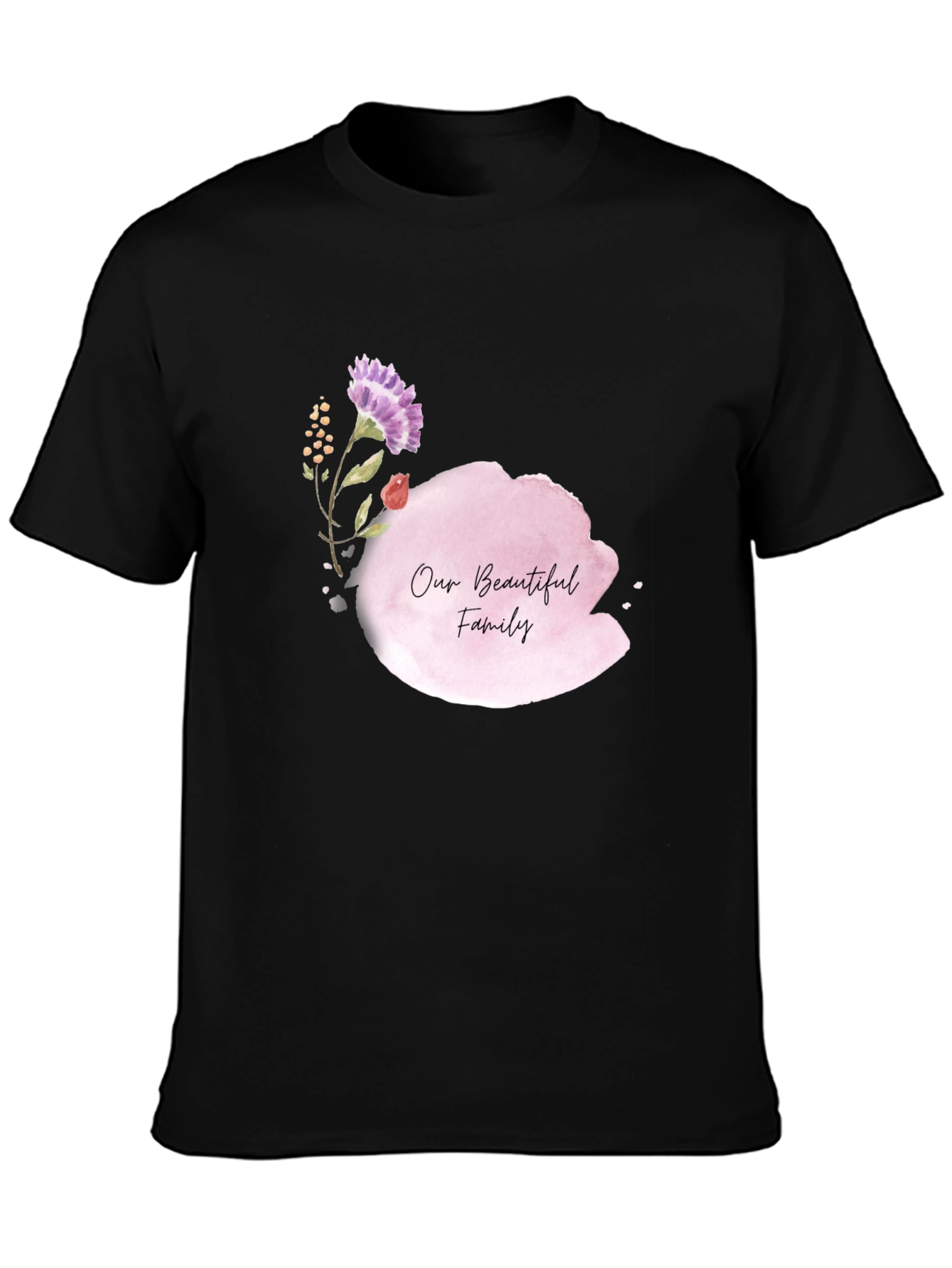 Our Beautiful Family Black T-Shirt