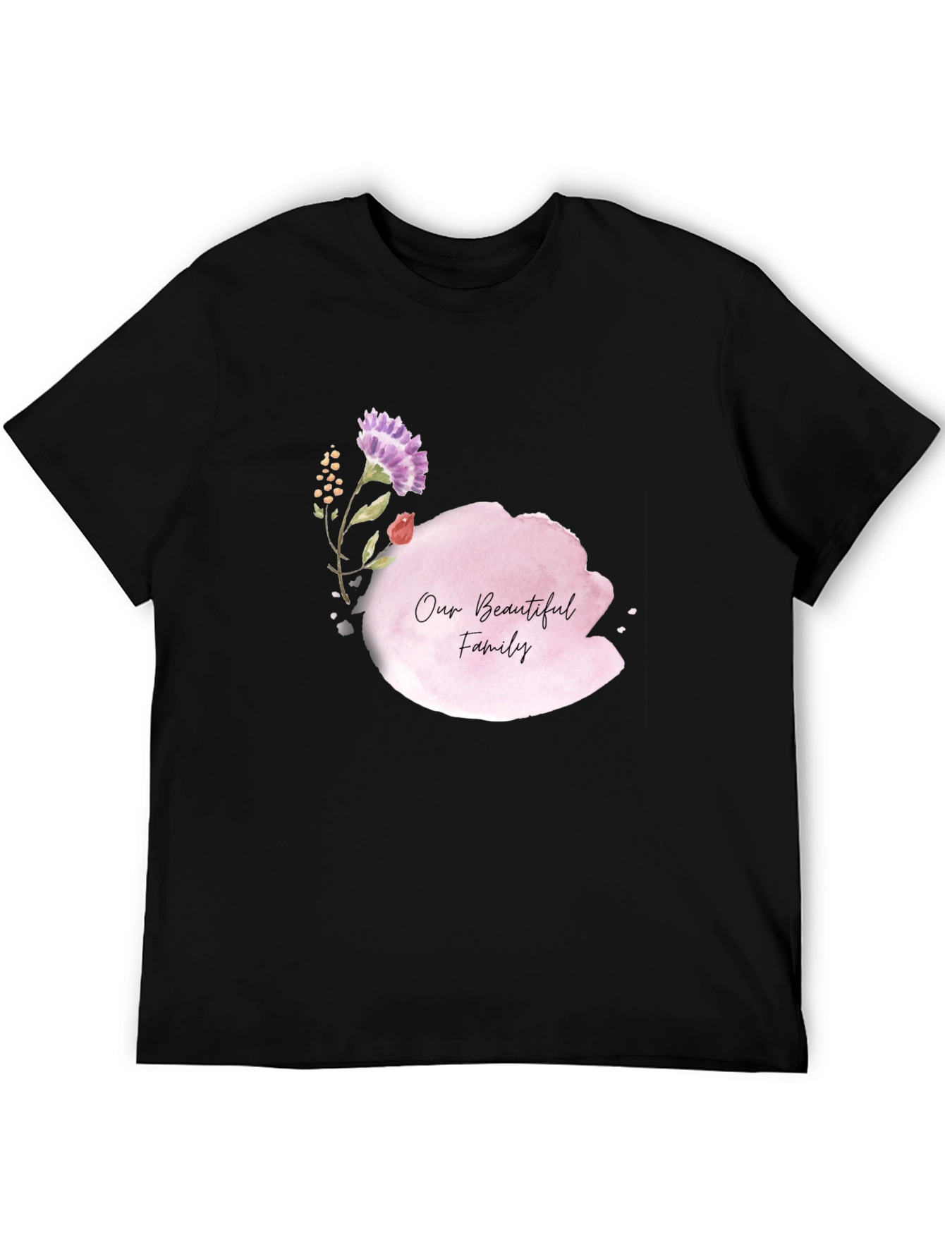 Our Beautiful Family Black T-Shirt