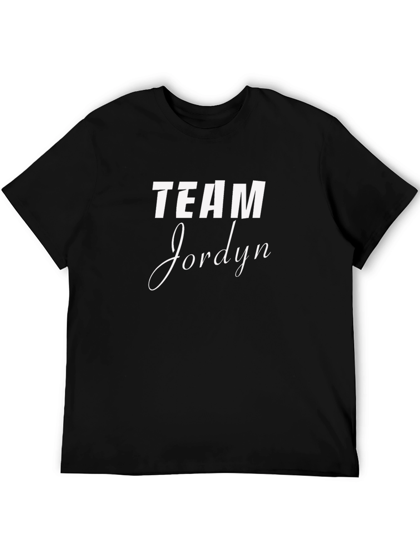 Team Jordyn T-Shirt - Black Cotton Crew Neck