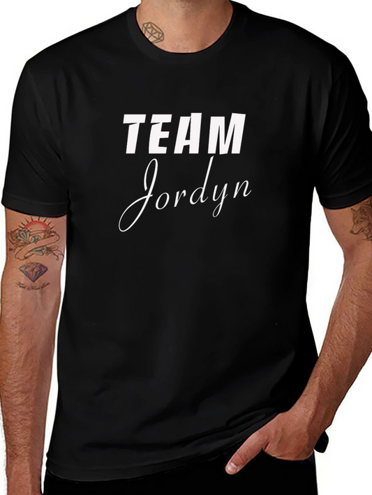 Team Jordyn T-Shirt - Black Cotton Crew Neck